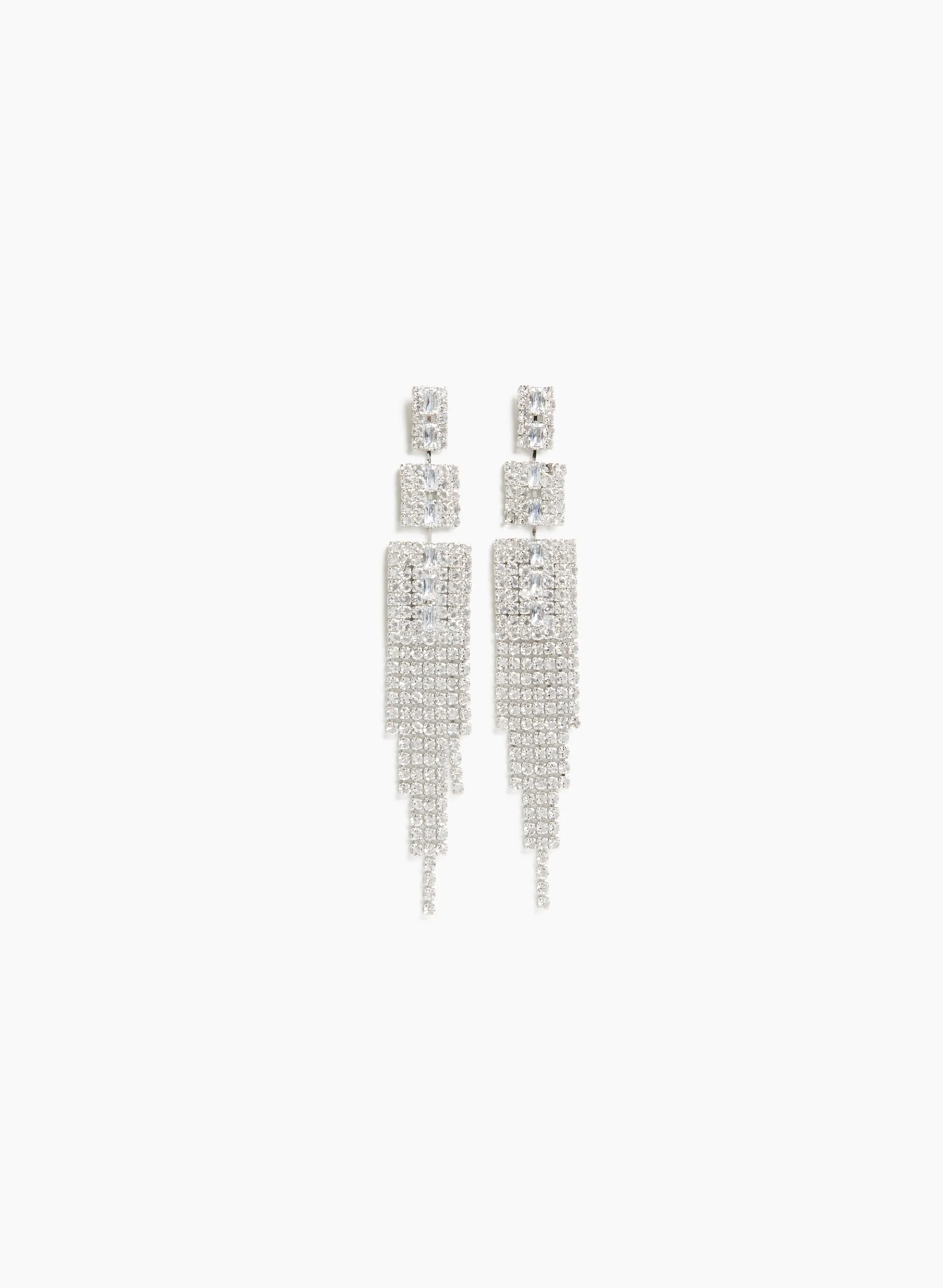 Three-Tier Crystal Chandelier Earrings sold by Laura
