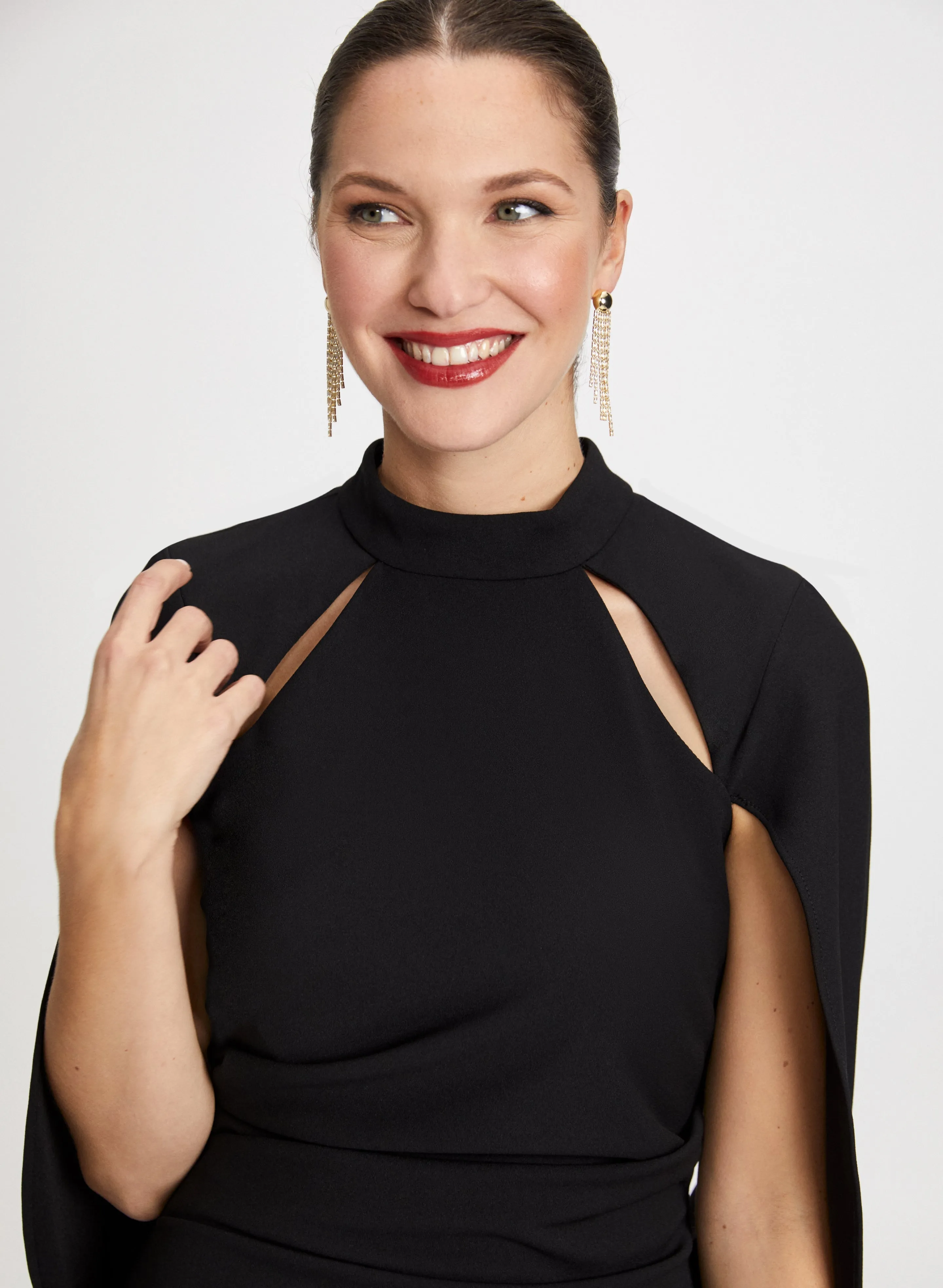 Cut-Out Detail Drape Sleeve Dress sold by Laura product image thumbnail 5