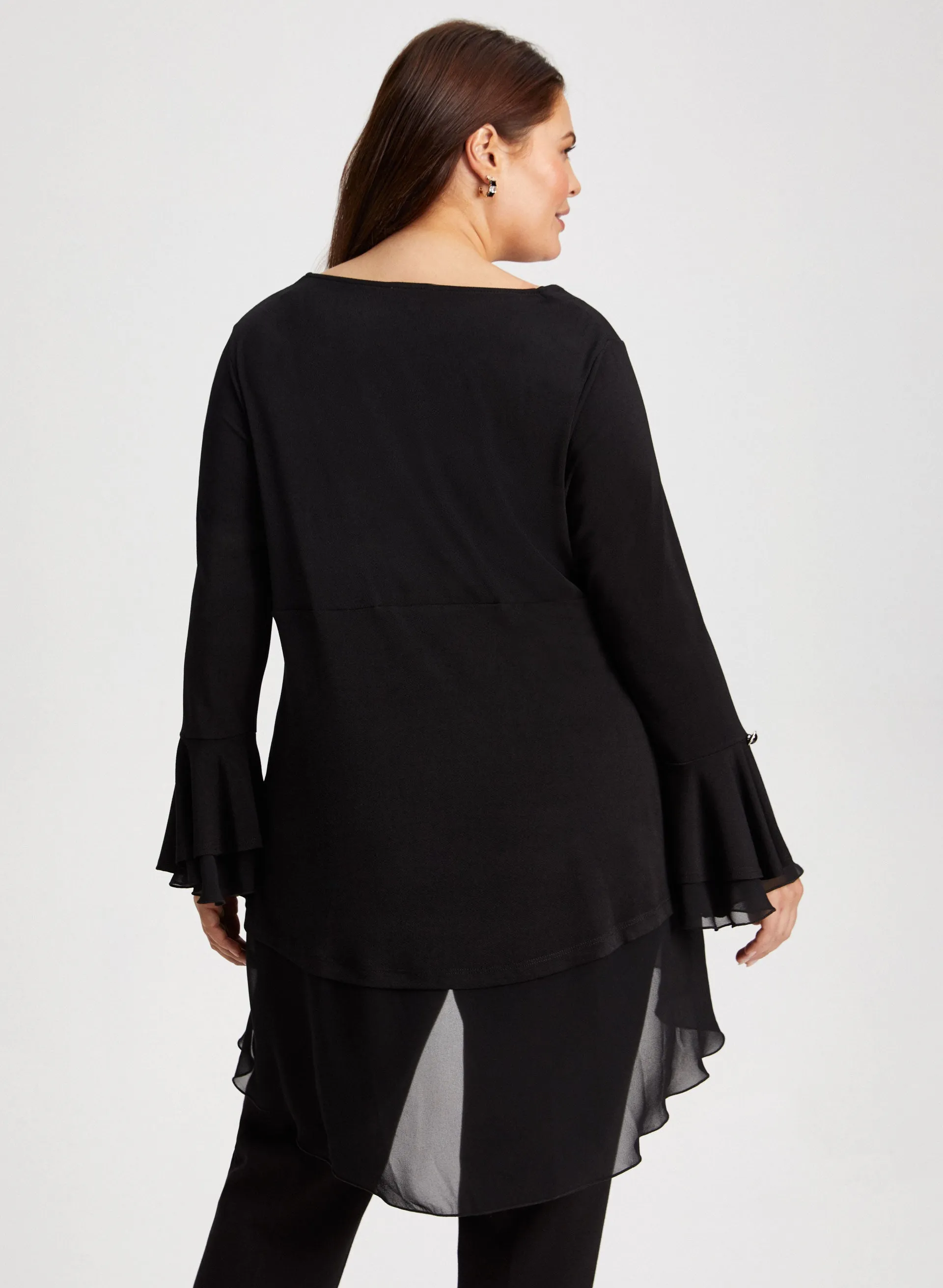 Button Detail Flare Sleeve Tunic sold by Laura product image thumbnail 4