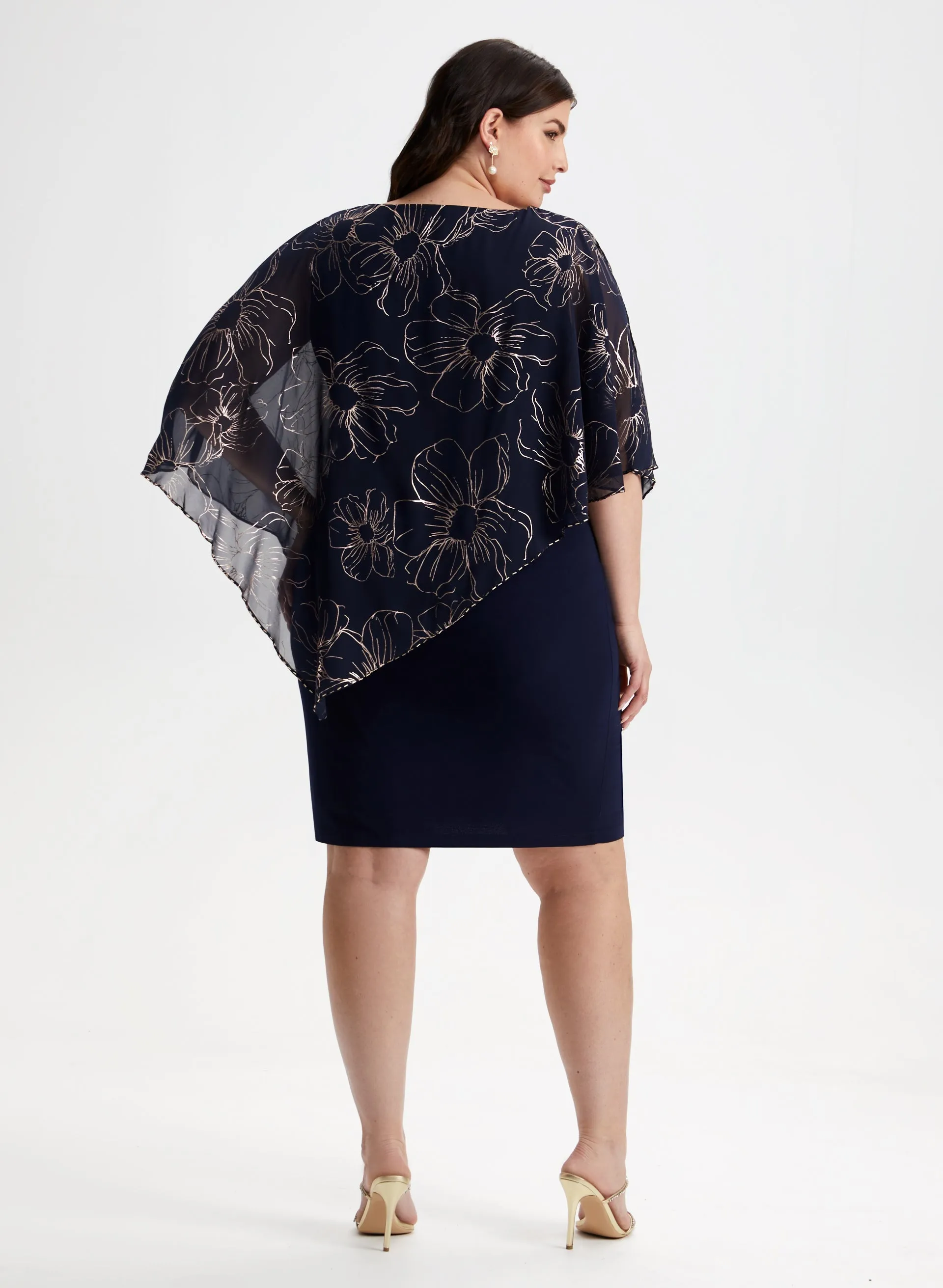 Floral Chiffon Poncho Dress sold by Laura product image thumbnail 3