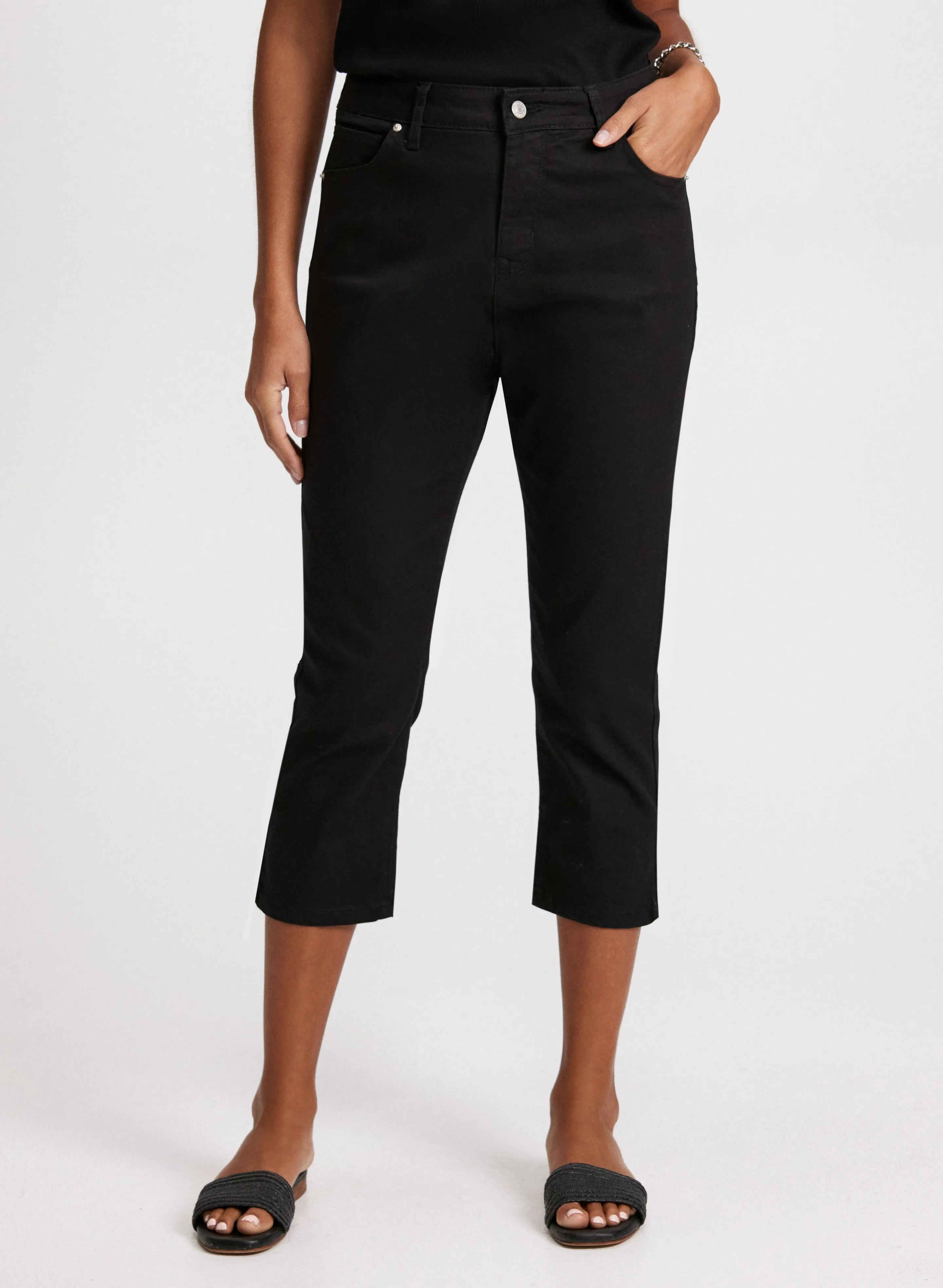 Slim Leg Denim Capris sold by Laura