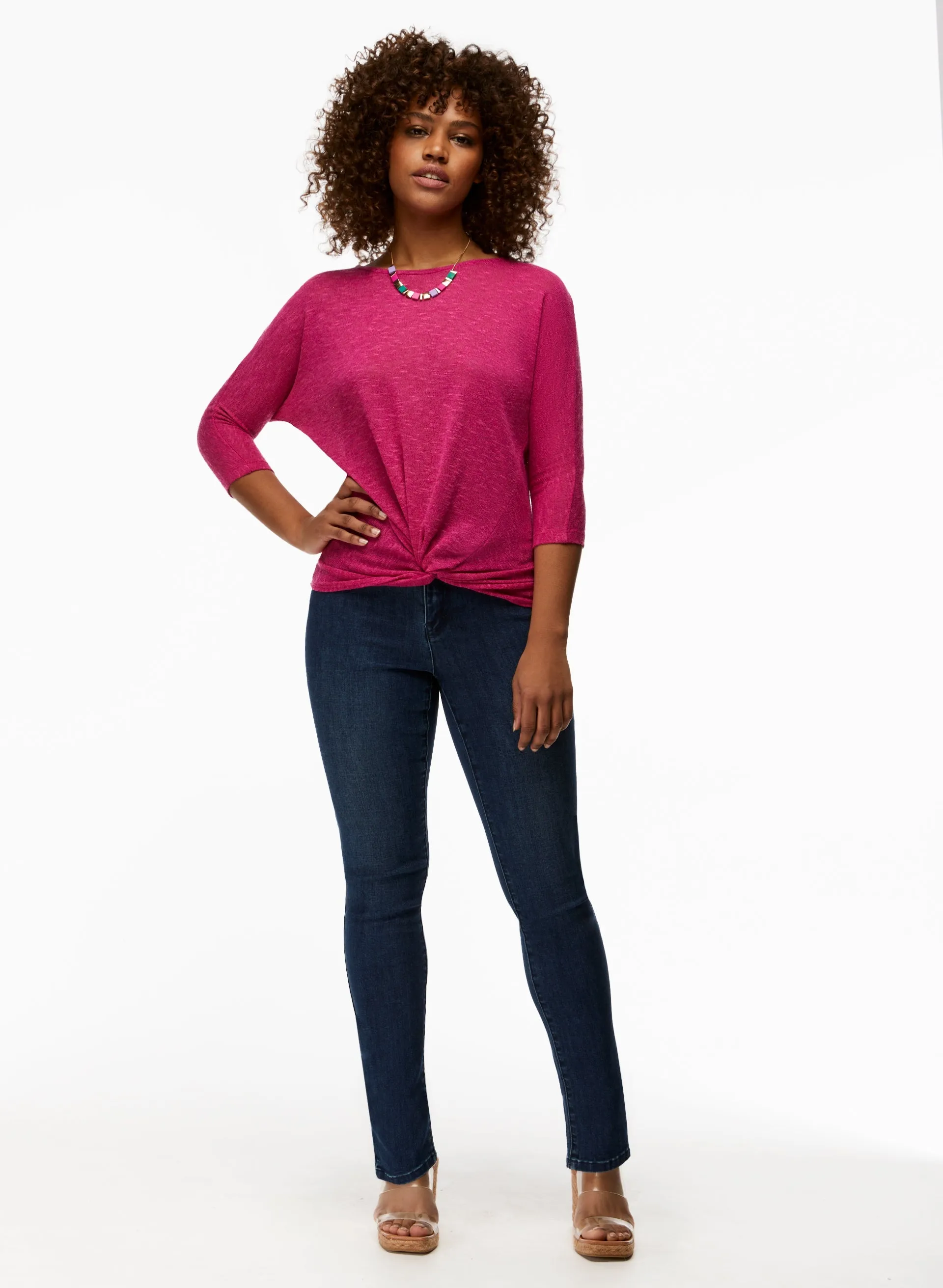 Twist Detail 3/4 Sleeve Top sold by Laura product image thumbnail 3