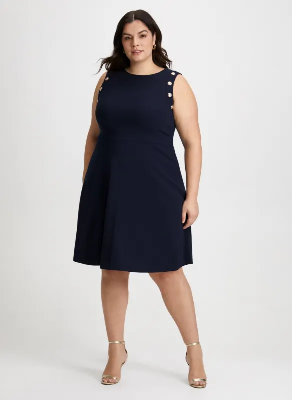 Button Detail Sleeveless Dress sold by Laura
