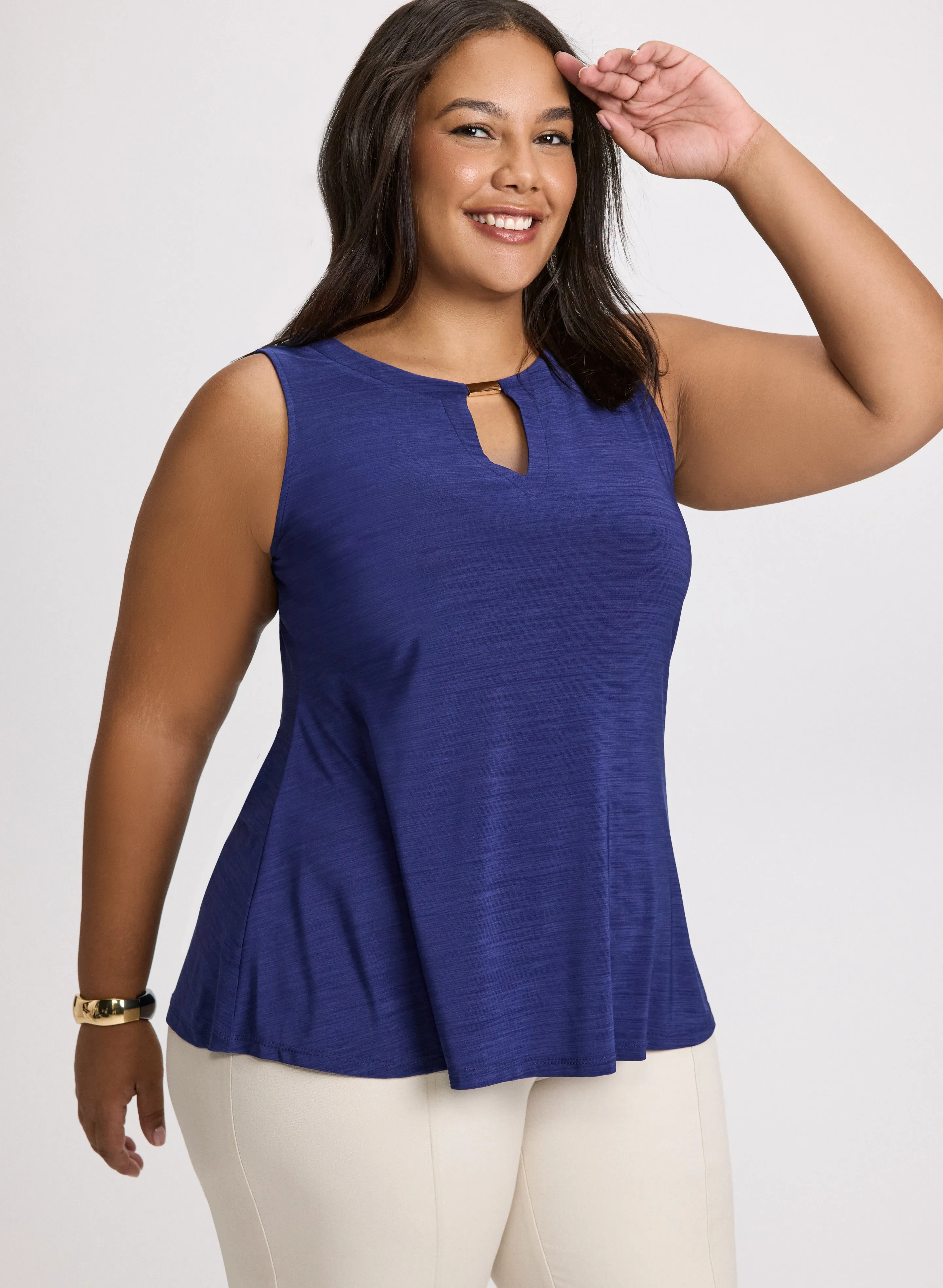 Keyhole Detail Sleeveless Top sold by Laura product image thumbnail 5