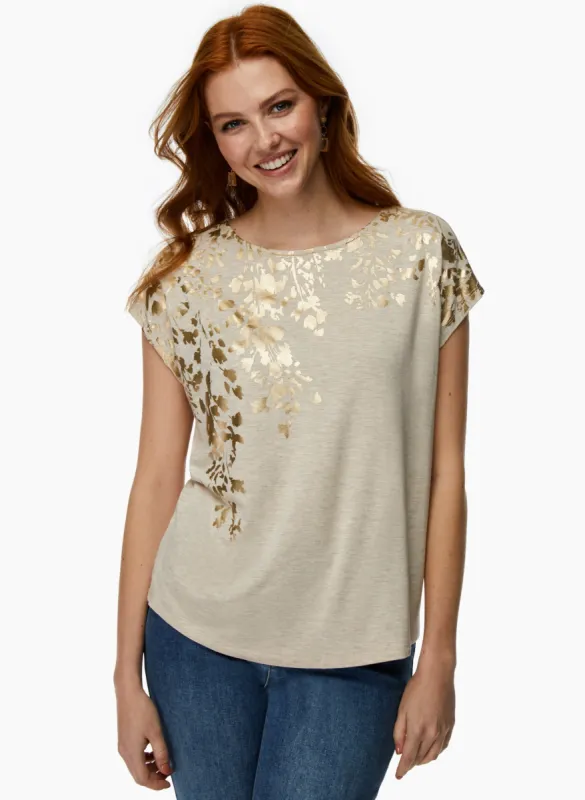 Leaf Print Tee sold by Laura