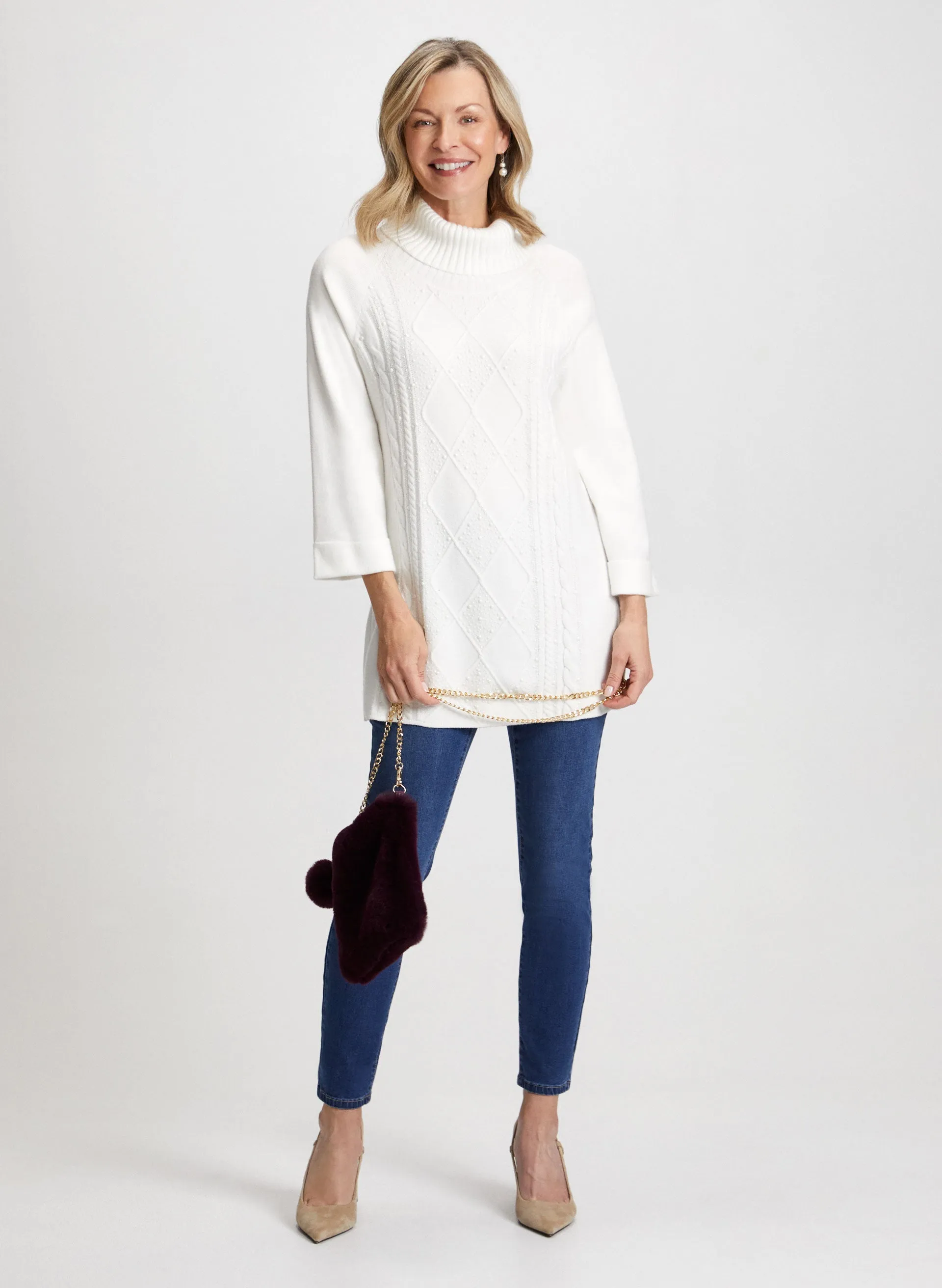 Embellished Tunic & Slim Leg Jeans sold by Laura