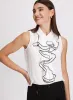 Ruffled Front Sleeveless Blouse sold by Laura