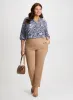 Paisley Top & Button Tab Detail Pants sold by Laura