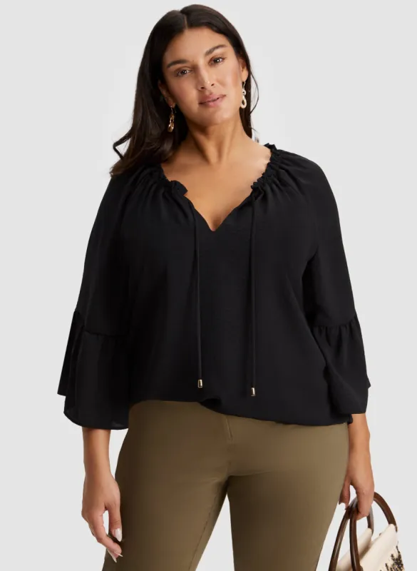 Joseph Ribkoff - V-Neck Blouse made by Laura