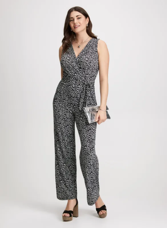 Printed Wide Leg Jumpsuit sold by Laura