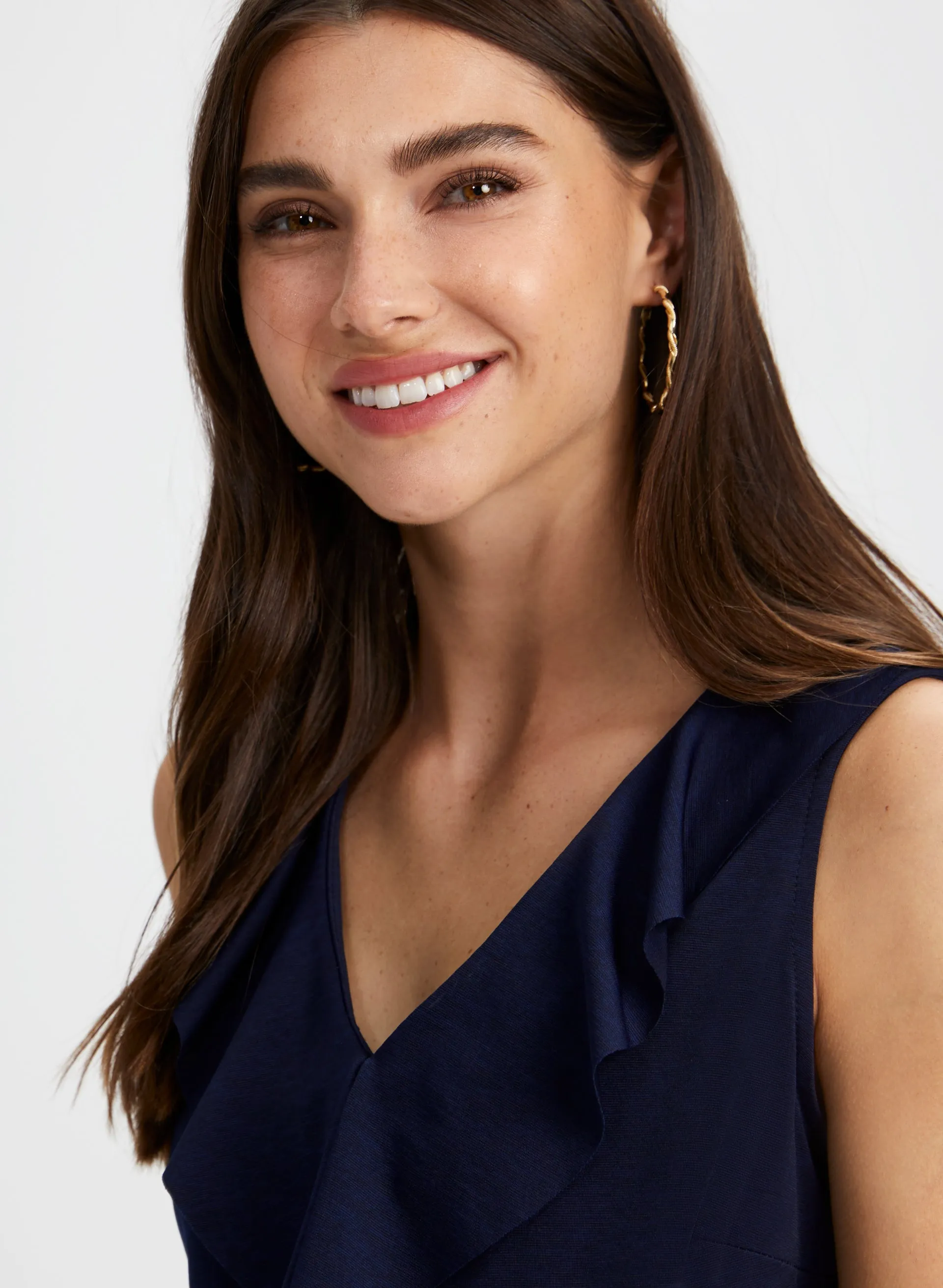 Cascading Ruffle Sleeveless Top sold by Laura product image thumbnail 2