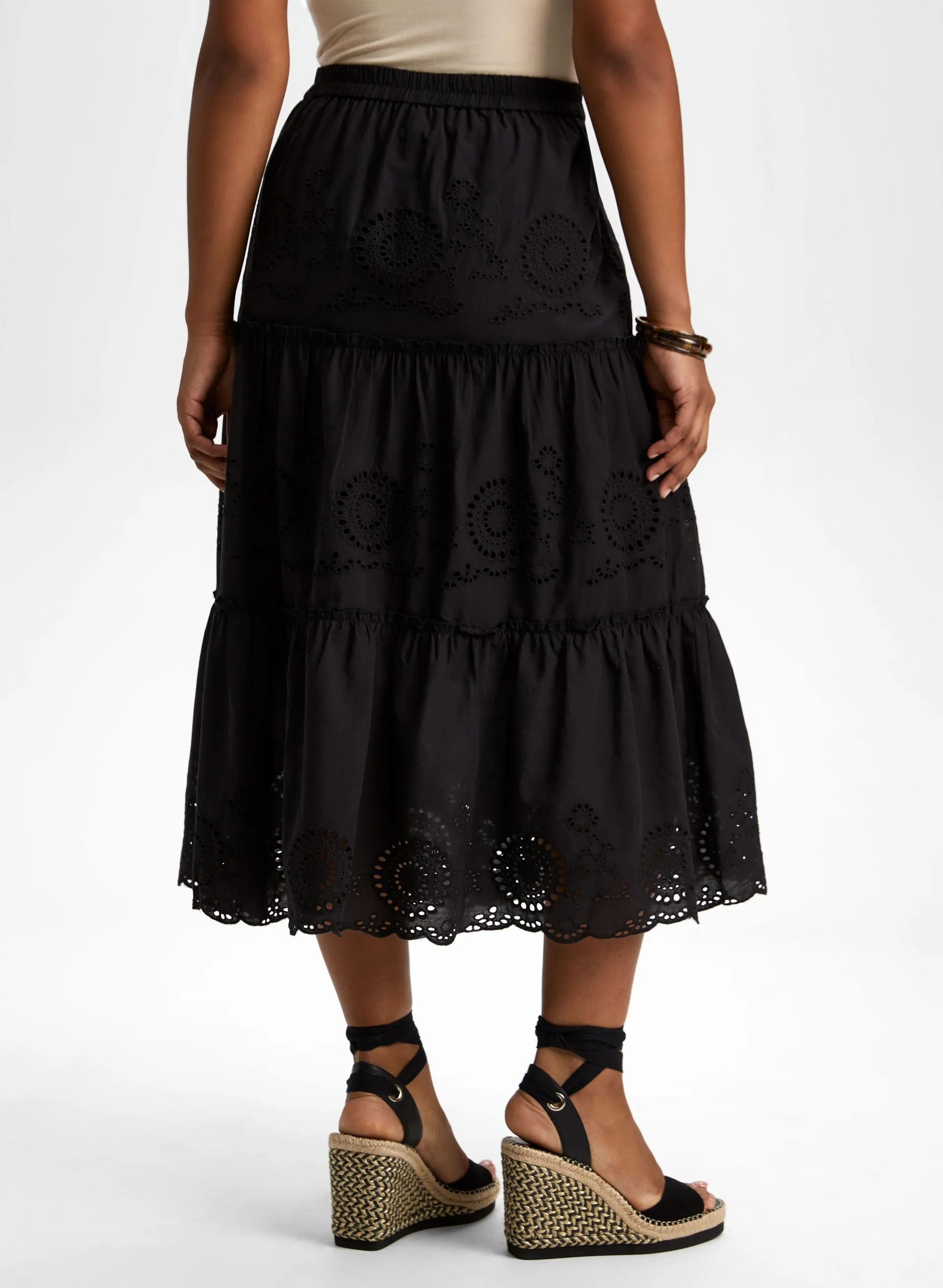 Tiered Eyelet Skirt sold by Laura product image thumbnail 2