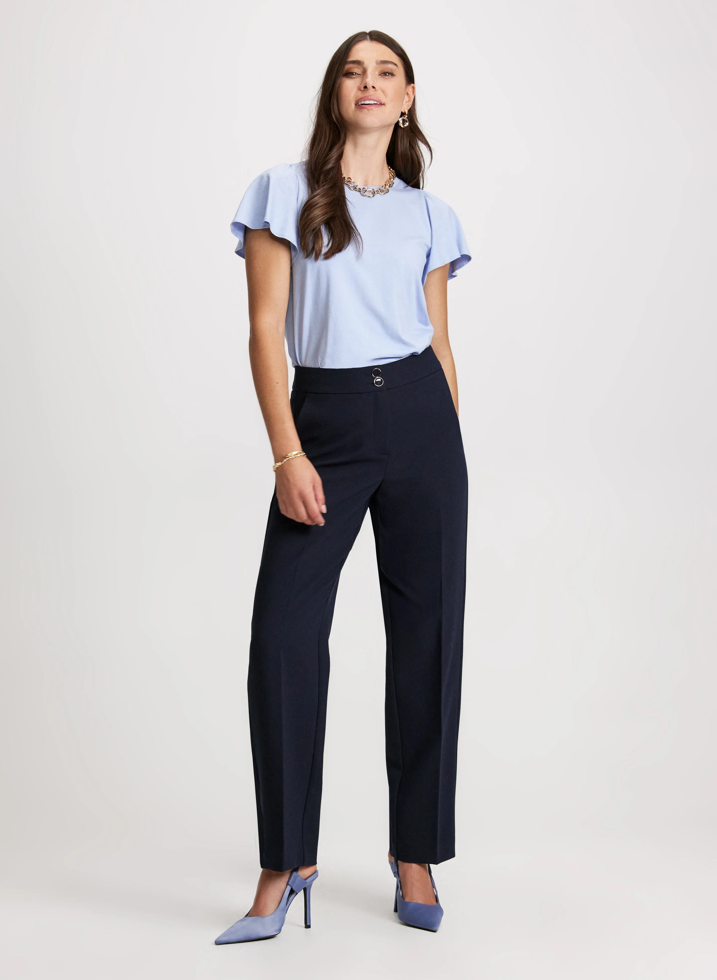 Flutter Sleeve Tee & Straight Leg Pants sold by Laura