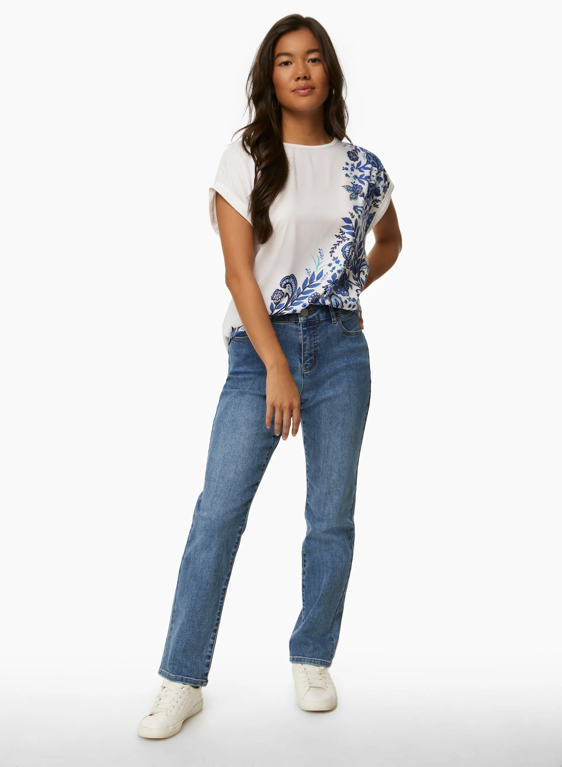 Cap Sleeve Paisley Print Tee sold by Laura product image thumbnail 3