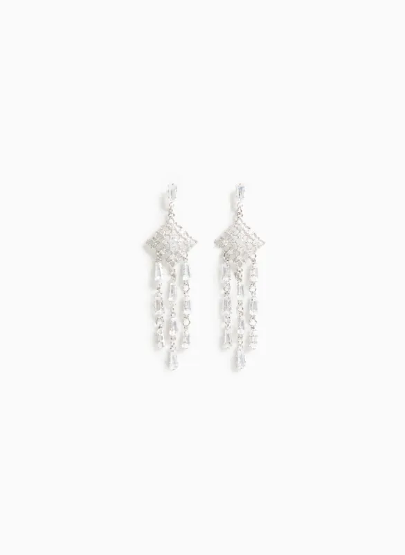 Dangle Earrings With Cubic Zirconia Inserts sold by Laura