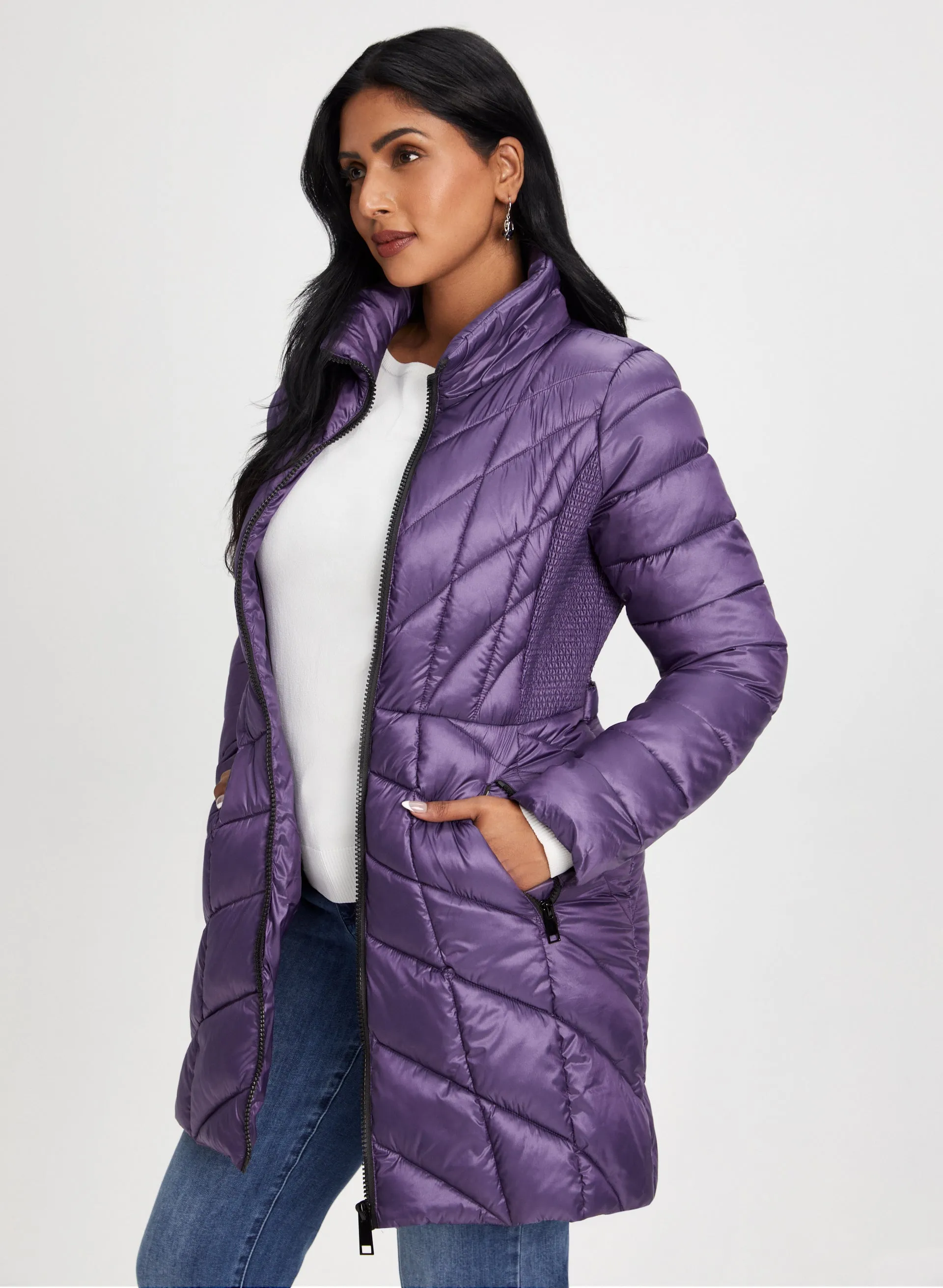 Packable Quilted Vegan Down Coat sold by Laura product image thumbnail 3
