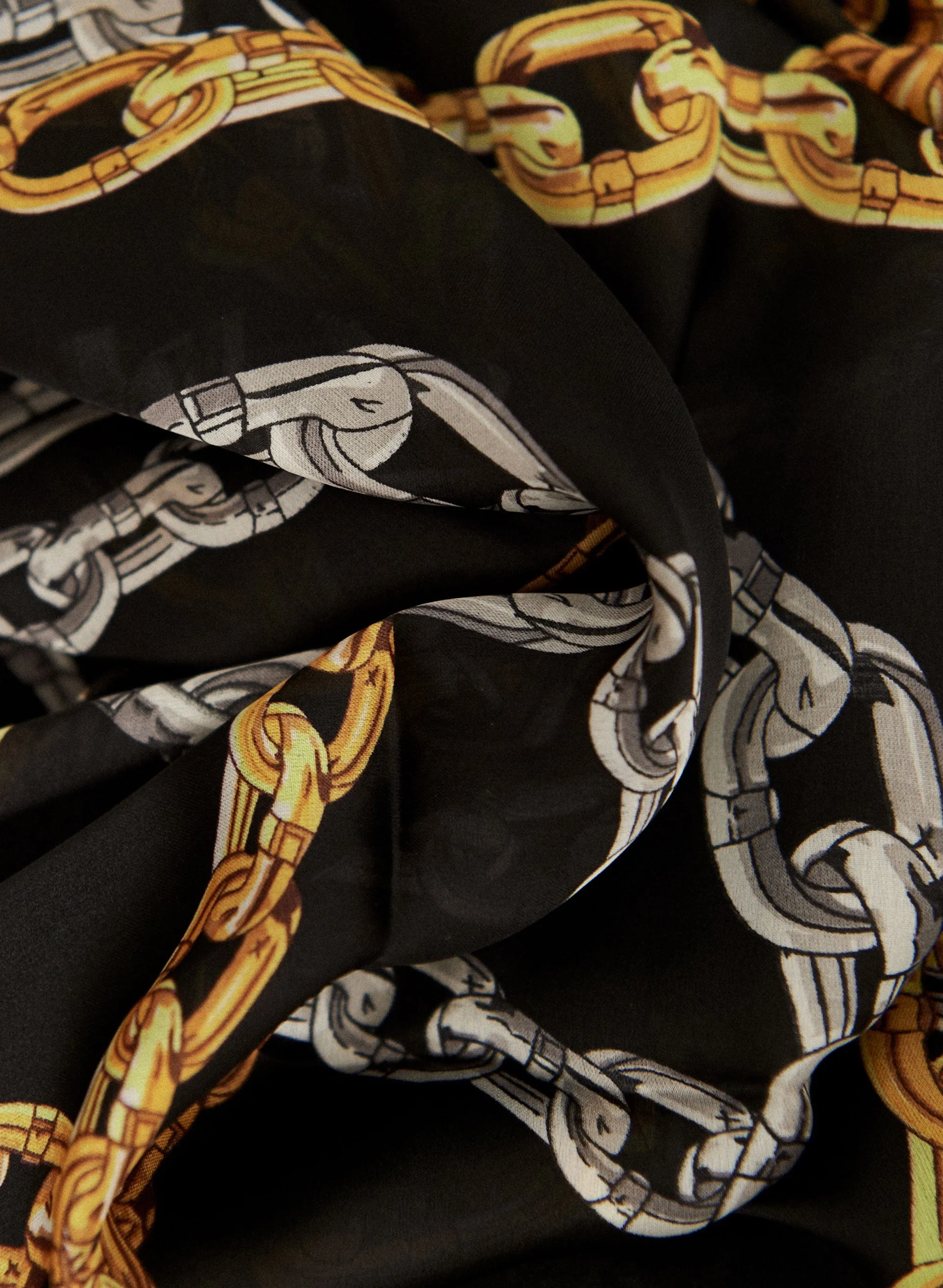 Two-Tone Chain Print Scarf sold by Laura product image thumbnail 2