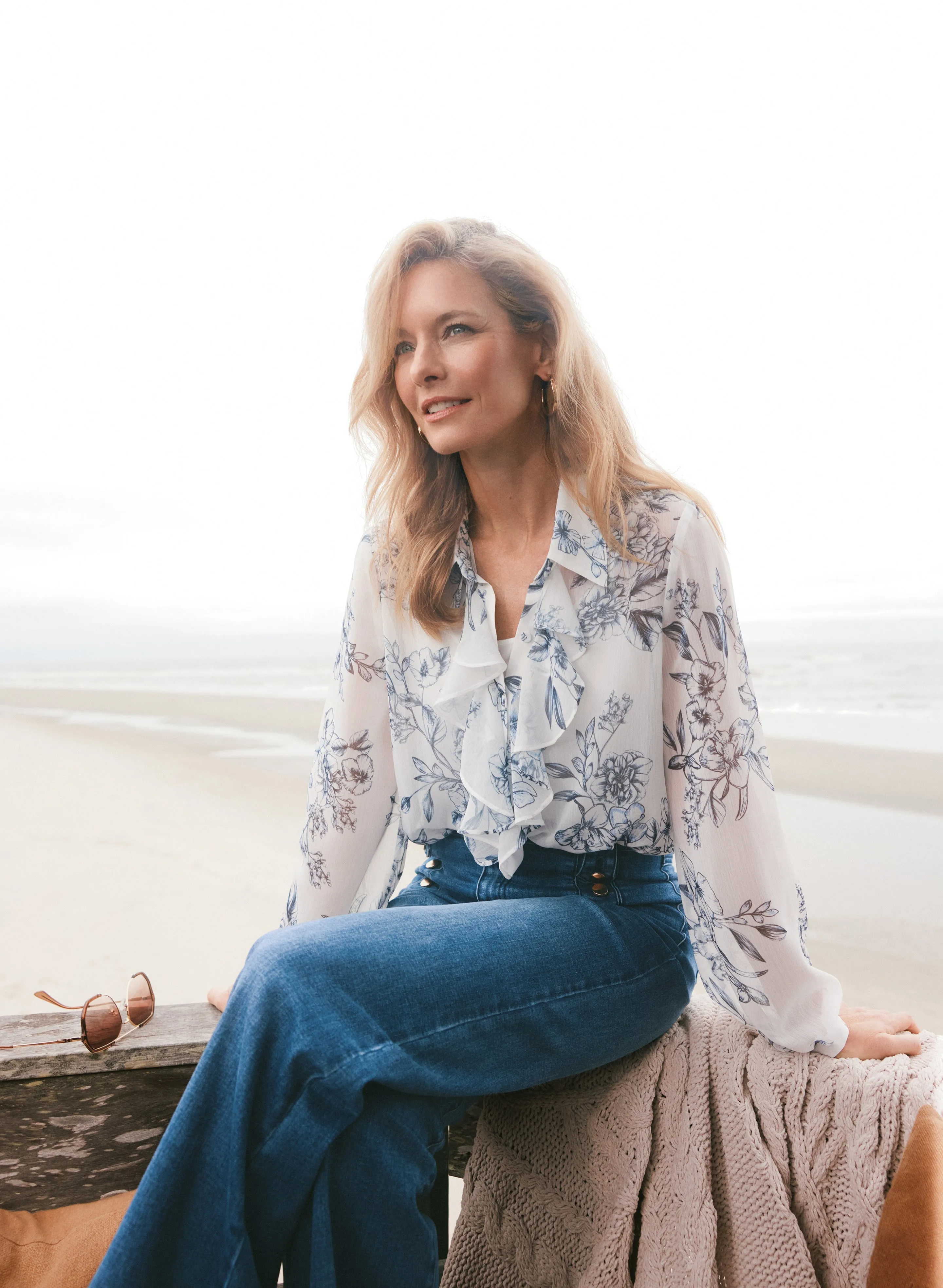 Floral Print Ruffle Shirt sold by Laura product image thumbnail 2