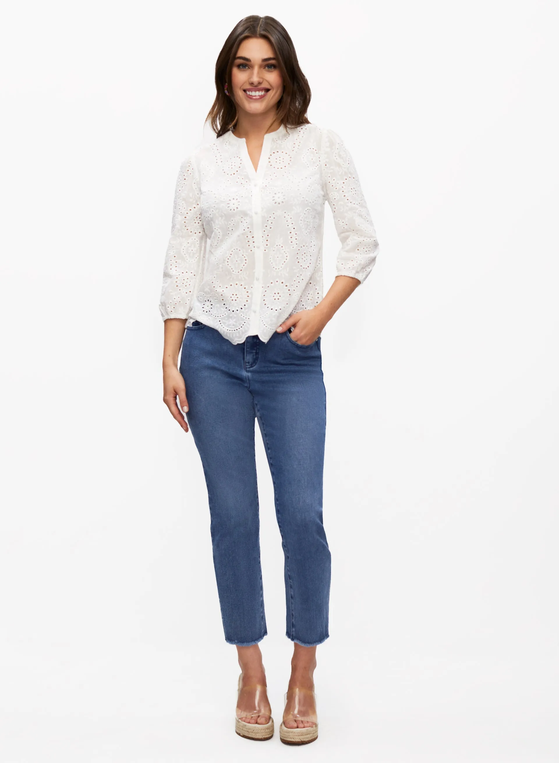 Lace Detail Straight Leg Jeans sold by Laura product image thumbnail 2