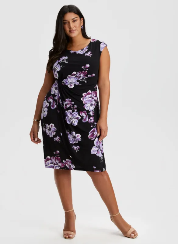 Floral Print Pleated Dress sold by Laura