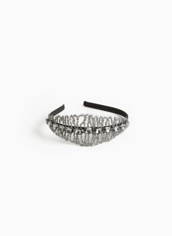 Mesh, Crystal & Stone Headband sold by Laura