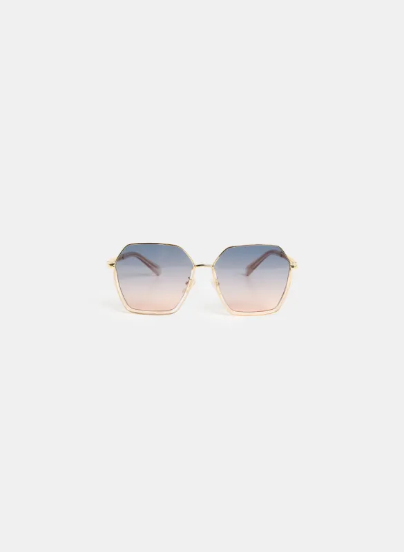 Hexagonal Shape Sunglasses sold by Laura