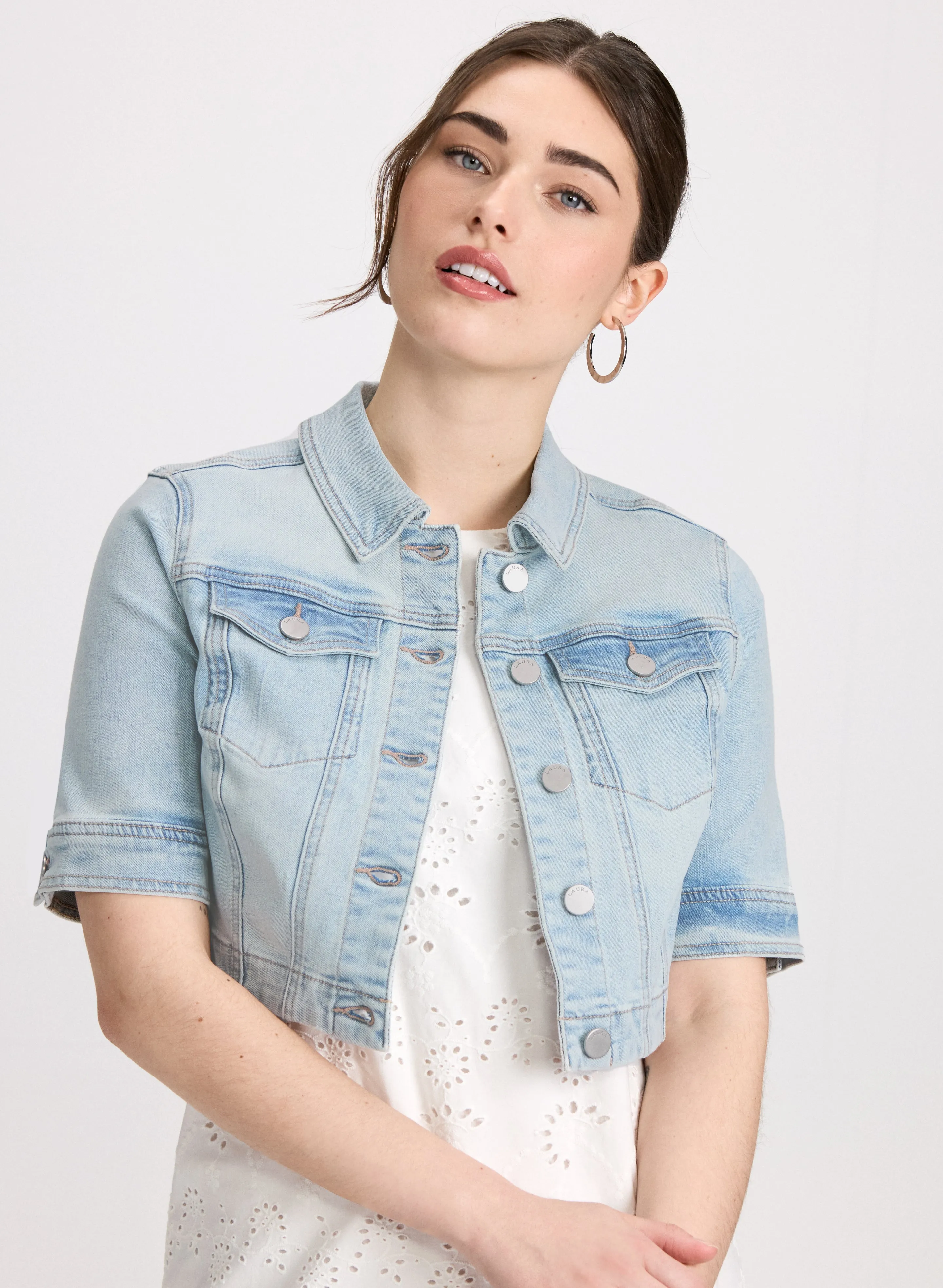 Cropped Denim Jacket sold by Laura product image thumbnail 2