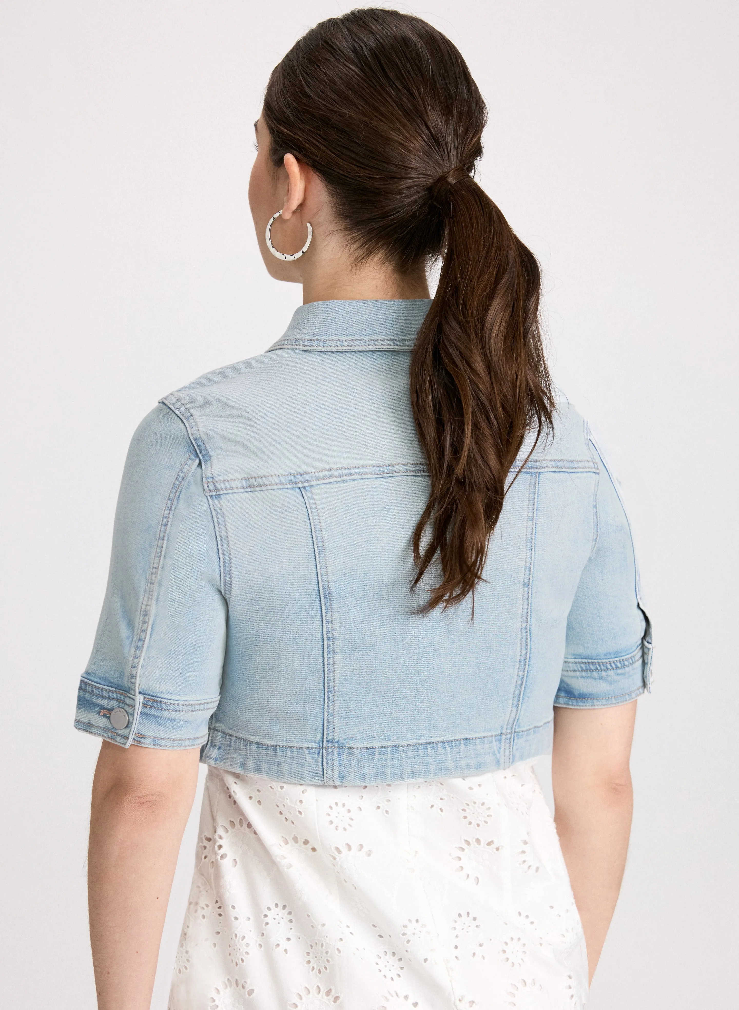 Cropped Denim Jacket sold by Laura product image thumbnail 4