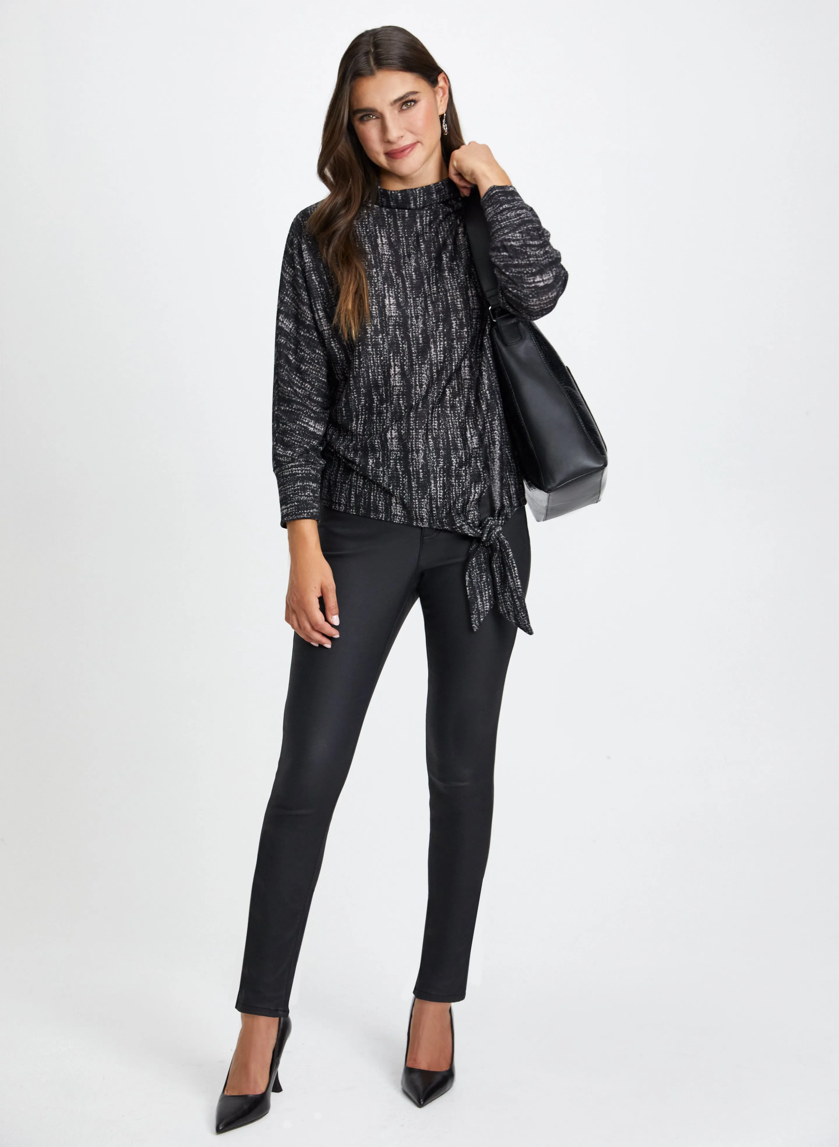 Marble Motif Funnel Neck Top sold by Laura product image thumbnail 3