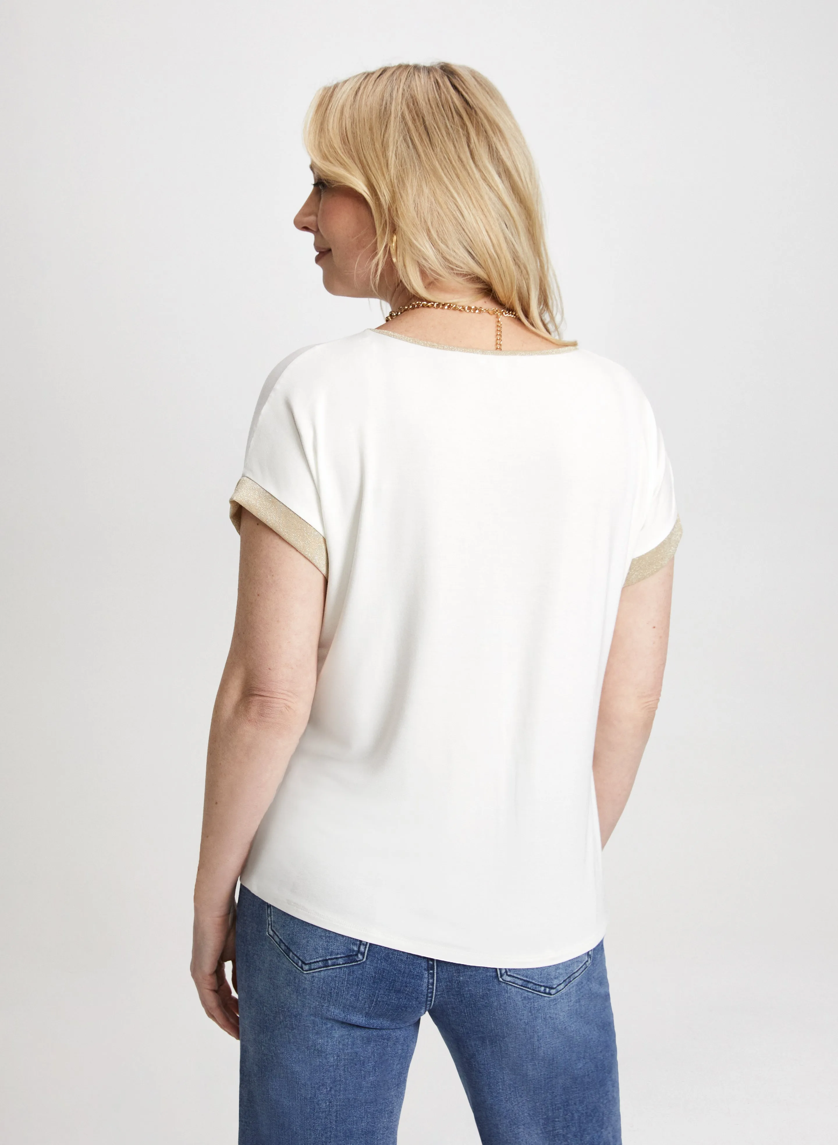 Shimmer Trim T-Shirt sold by Laura product image thumbnail 4