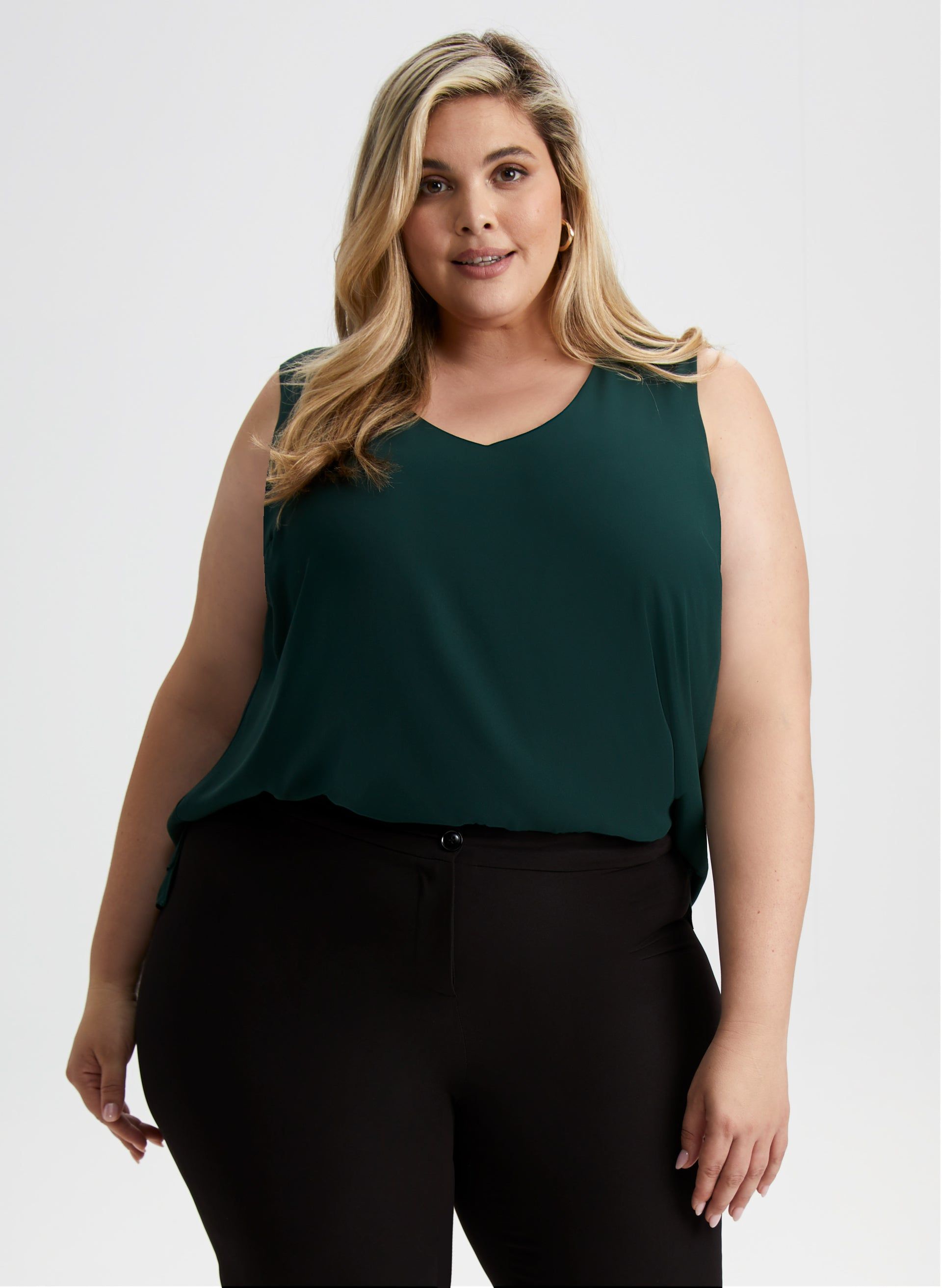 Sleeveless V-Neck Blouse sold by Laura