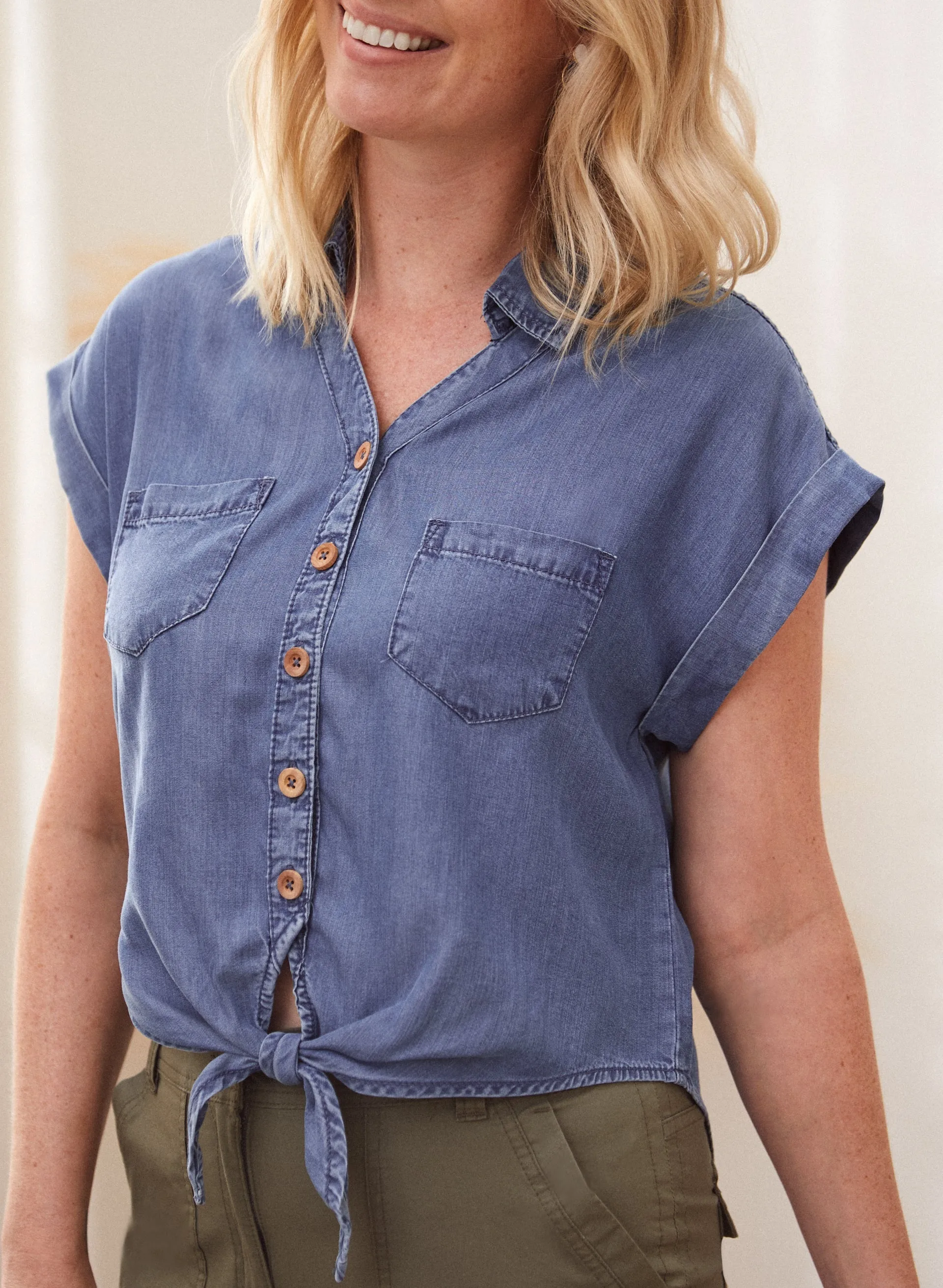 Tie Detail Tencel Blouse sold by Laura product image thumbnail 2