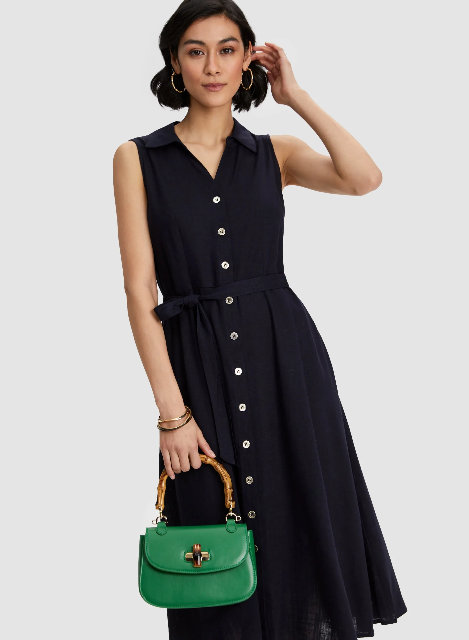 Linen-Blend Midi Dress sold by Laura product image thumbnail 5