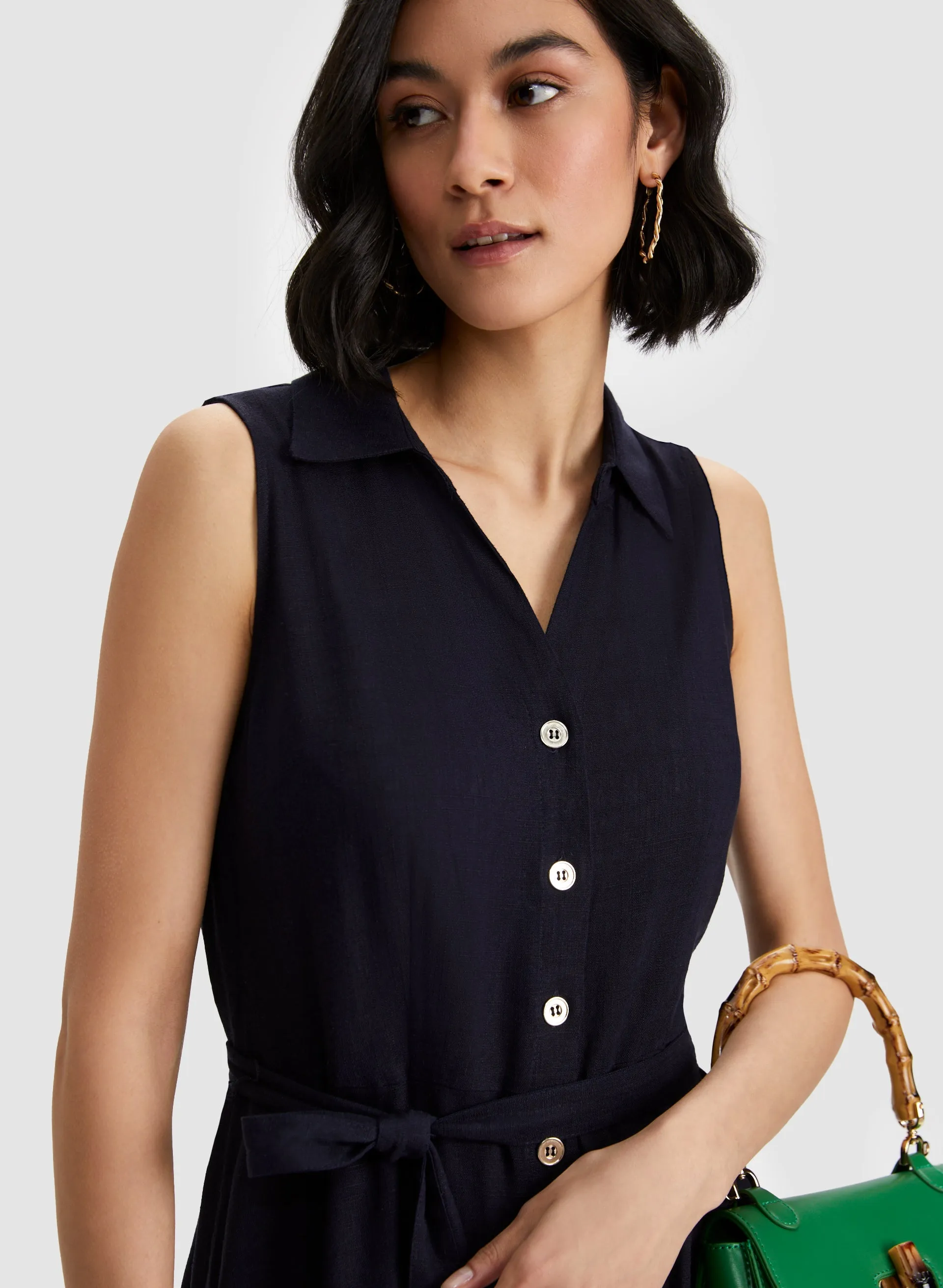 Linen-Blend Midi Dress sold by Laura product image thumbnail 4