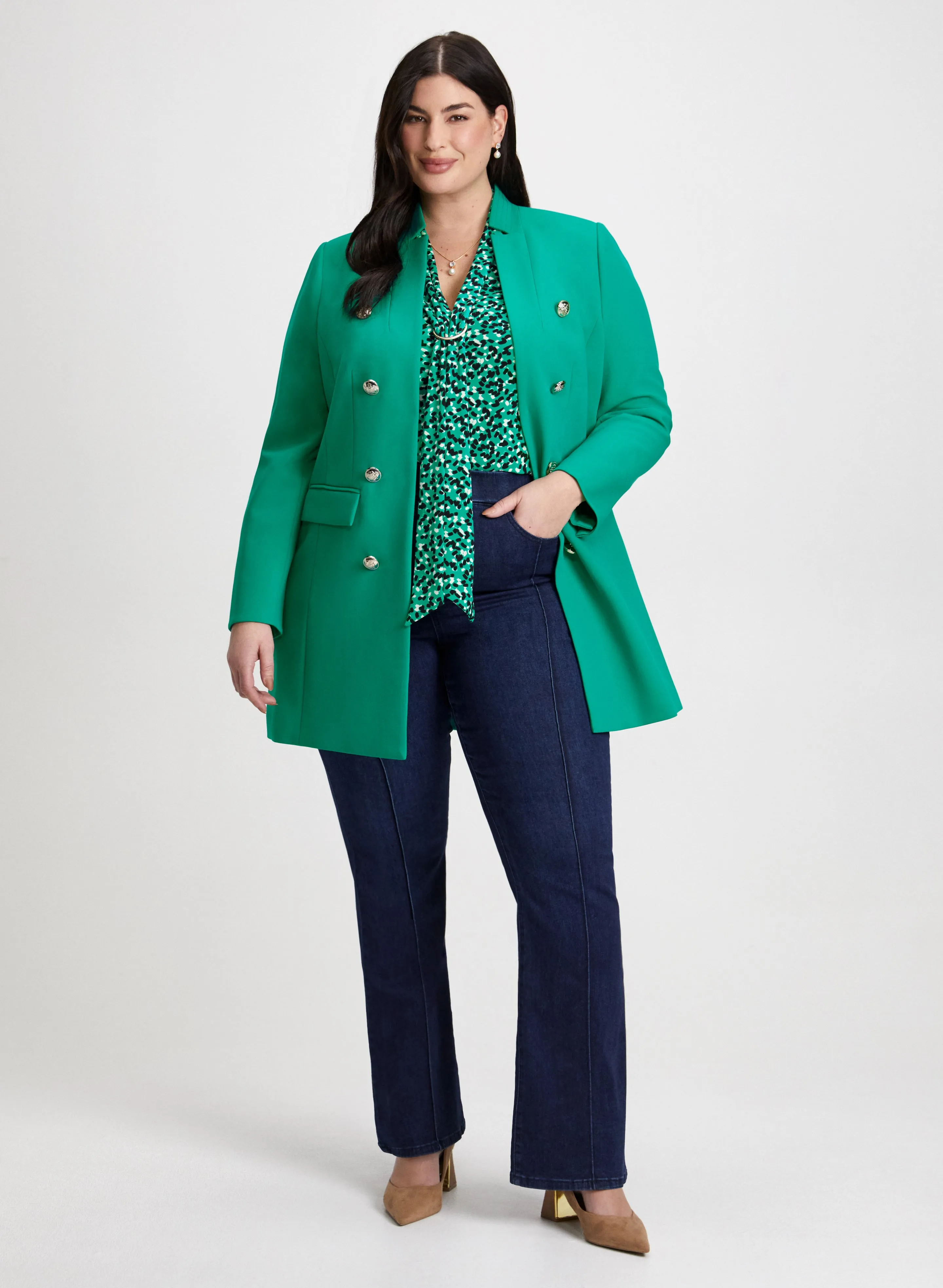 Redingote Jacket & Straight Leg Pants sold by Laura