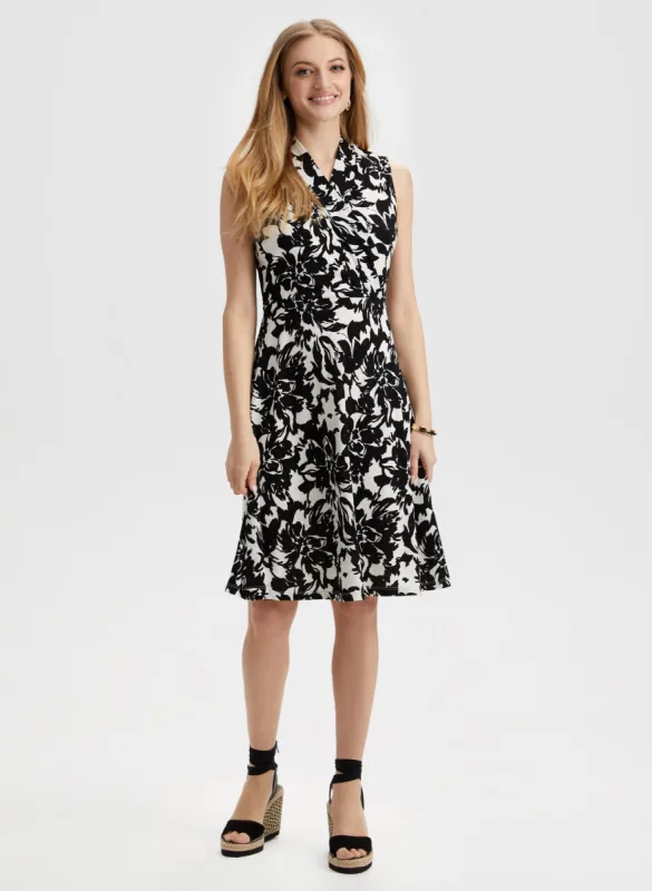 Floral Print V-Neck Dress sold by Laura