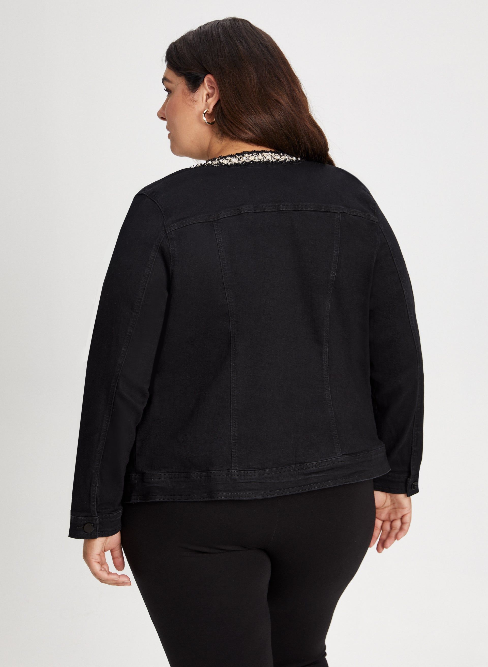 Embellished Trim Denim Jacket sold by Laura product image thumbnail 2