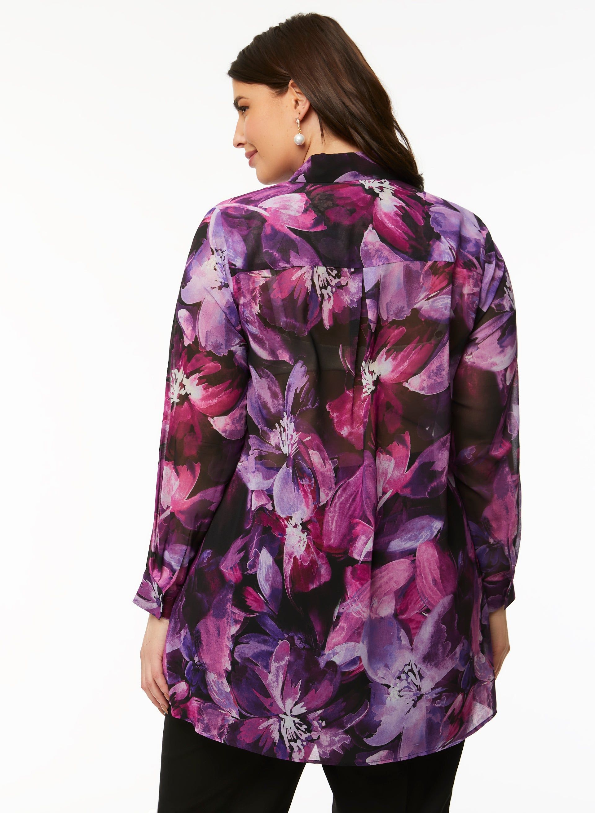 Floral Print Button-Up Blouse sold by Laura product image thumbnail 2