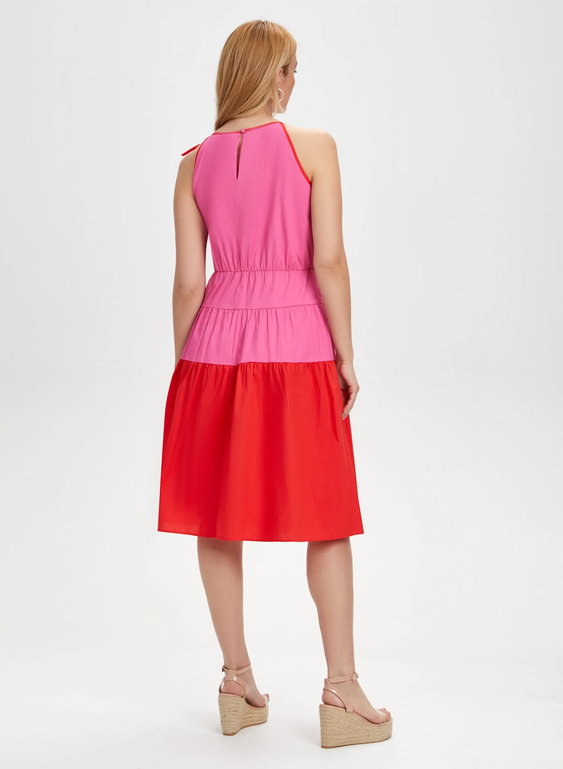 Two Tone Halter Neck Dress sold by Laura product image thumbnail 4