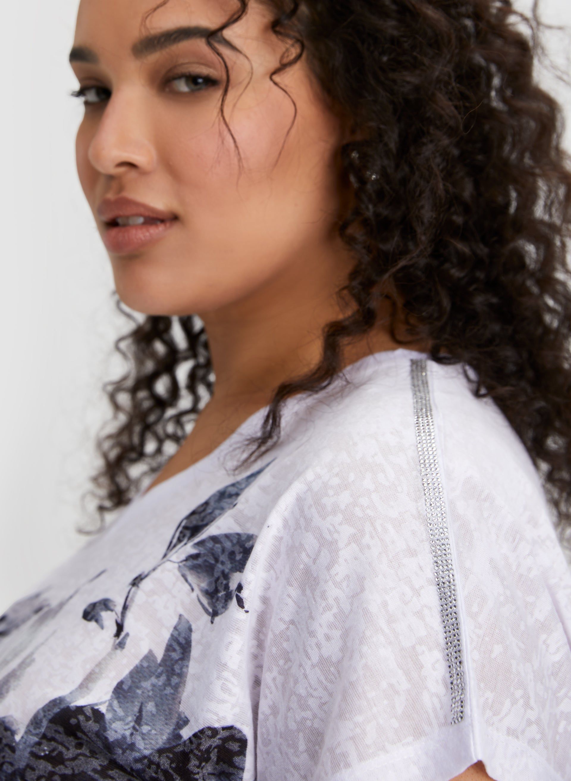 Floral Print Burnout Tee sold by Laura product image thumbnail 3