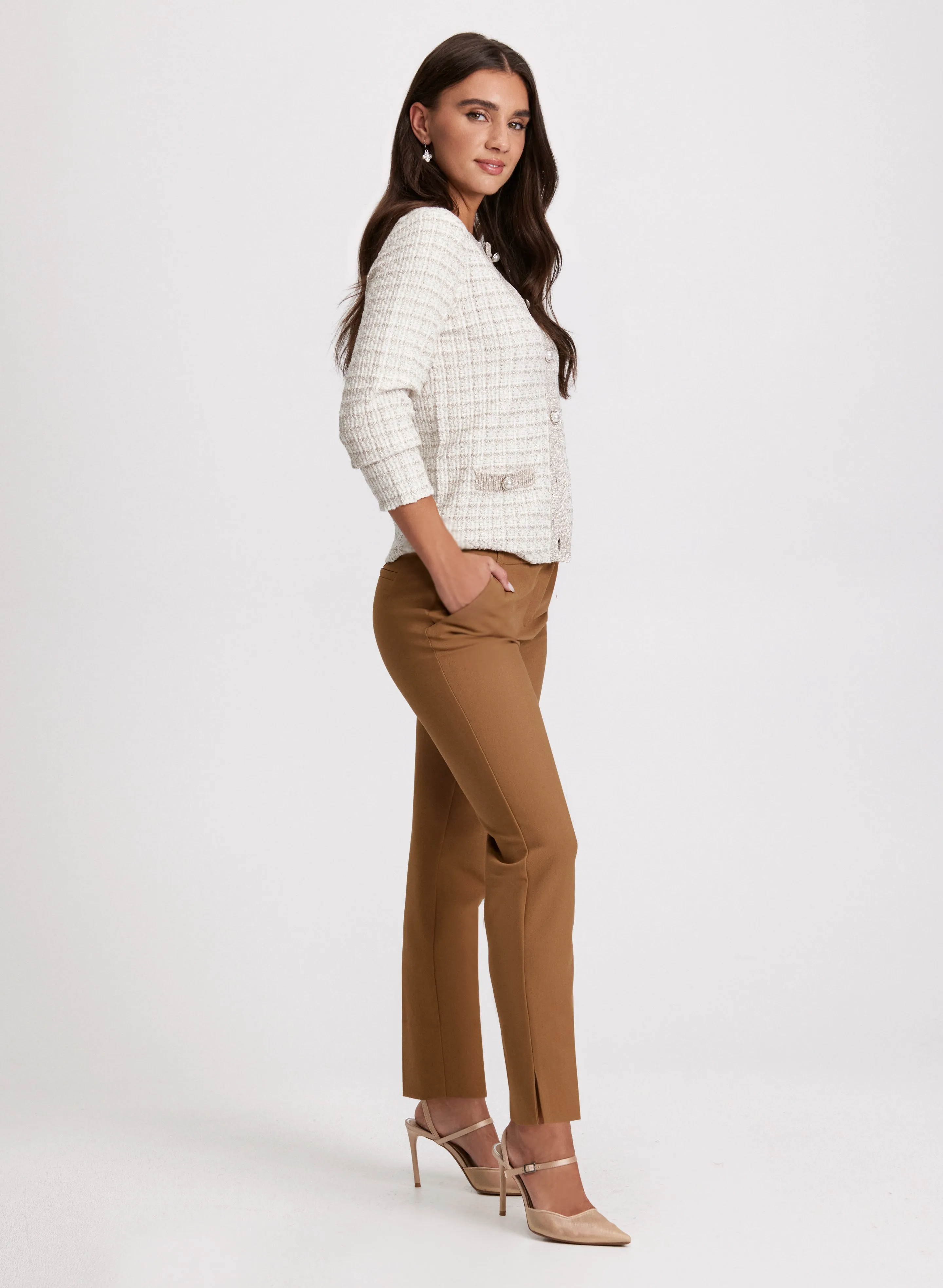 Emma Slit Hem Slim-Leg Pants – Short sold by Laura product image thumbnail 4