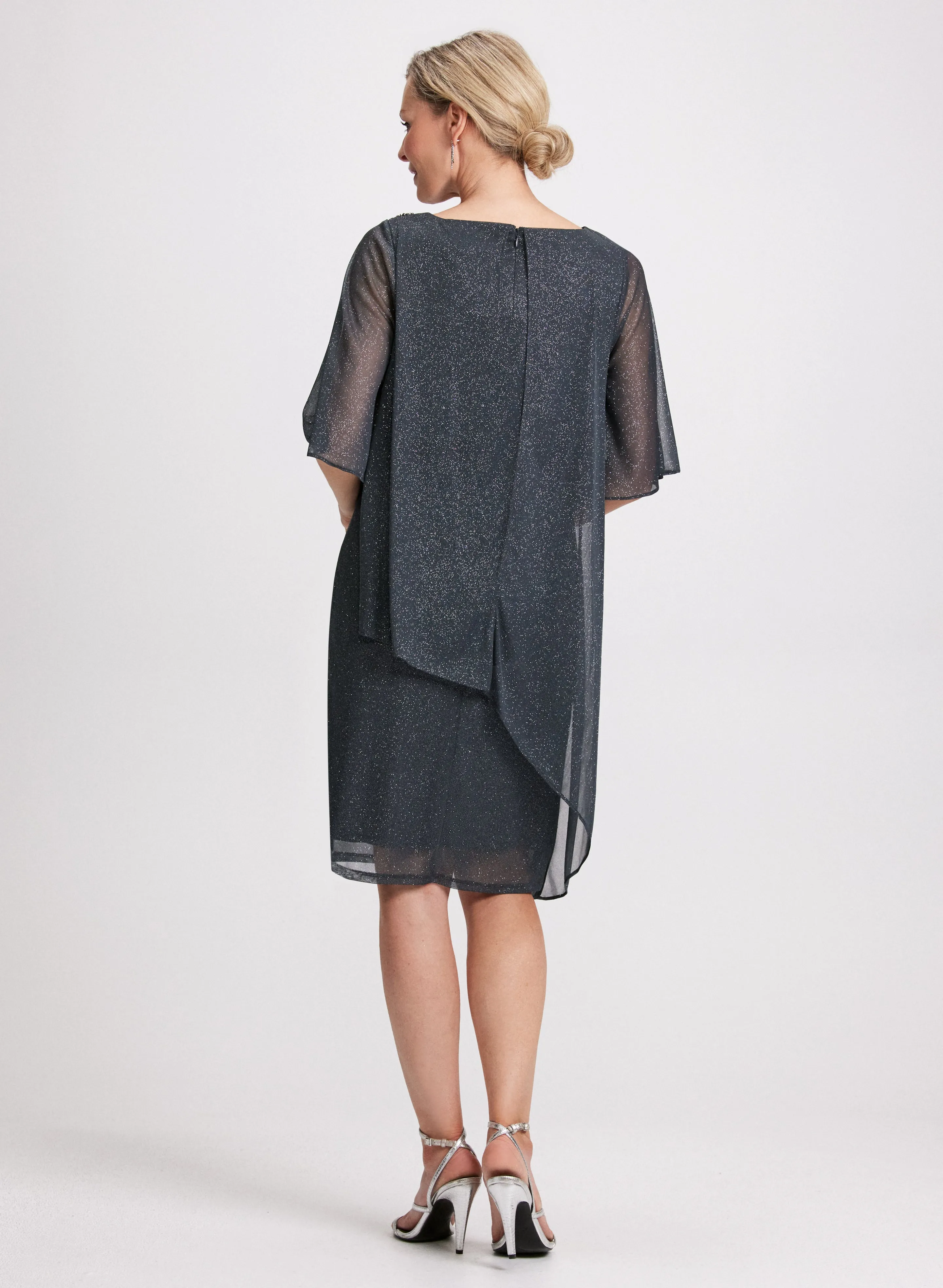 Rhinestone Detail Faux Wrap Dress sold by Laura product image thumbnail 3