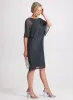 Rhinestone Detail Faux Wrap Dress sold by Laura