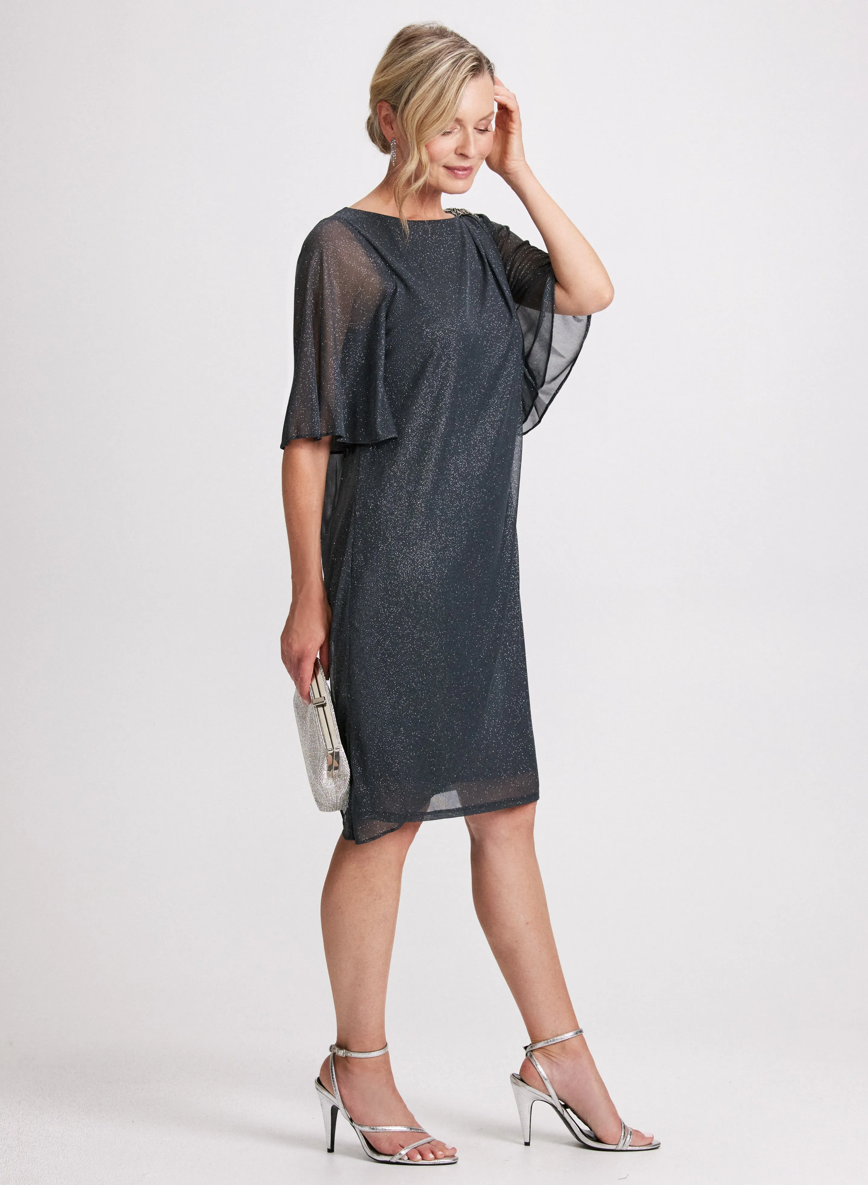 Rhinestone Detail Faux Wrap Dress sold by Laura product image thumbnail 2