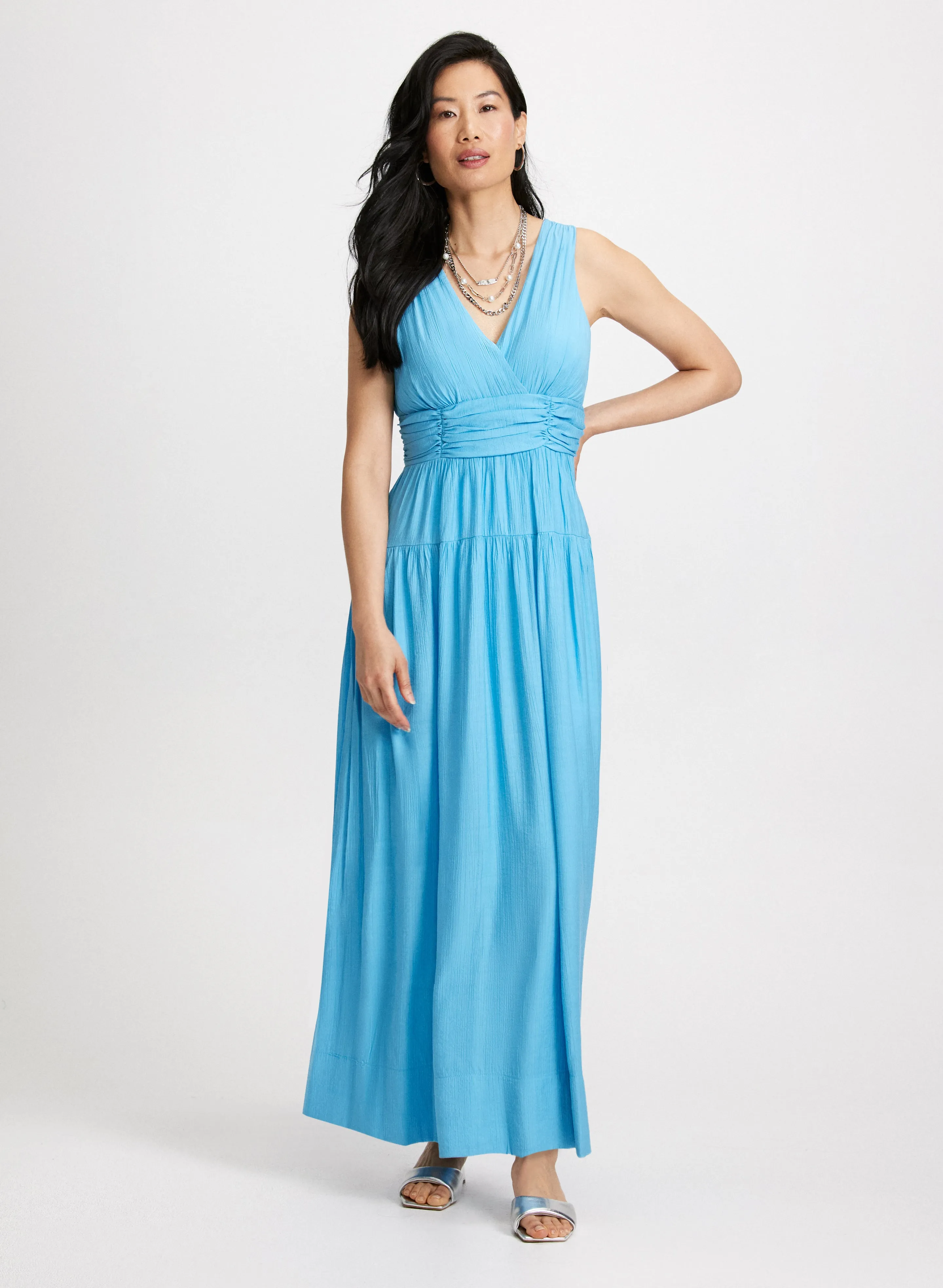 Sleeveless Fit & Flare Maxi Dress sold by Laura