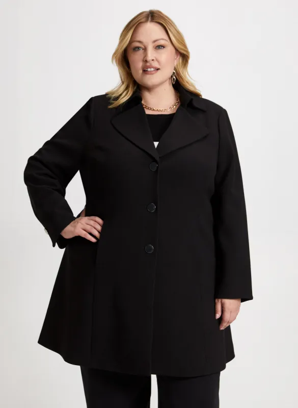 Long Buttoned Tricotine Jacket sold by Laura
