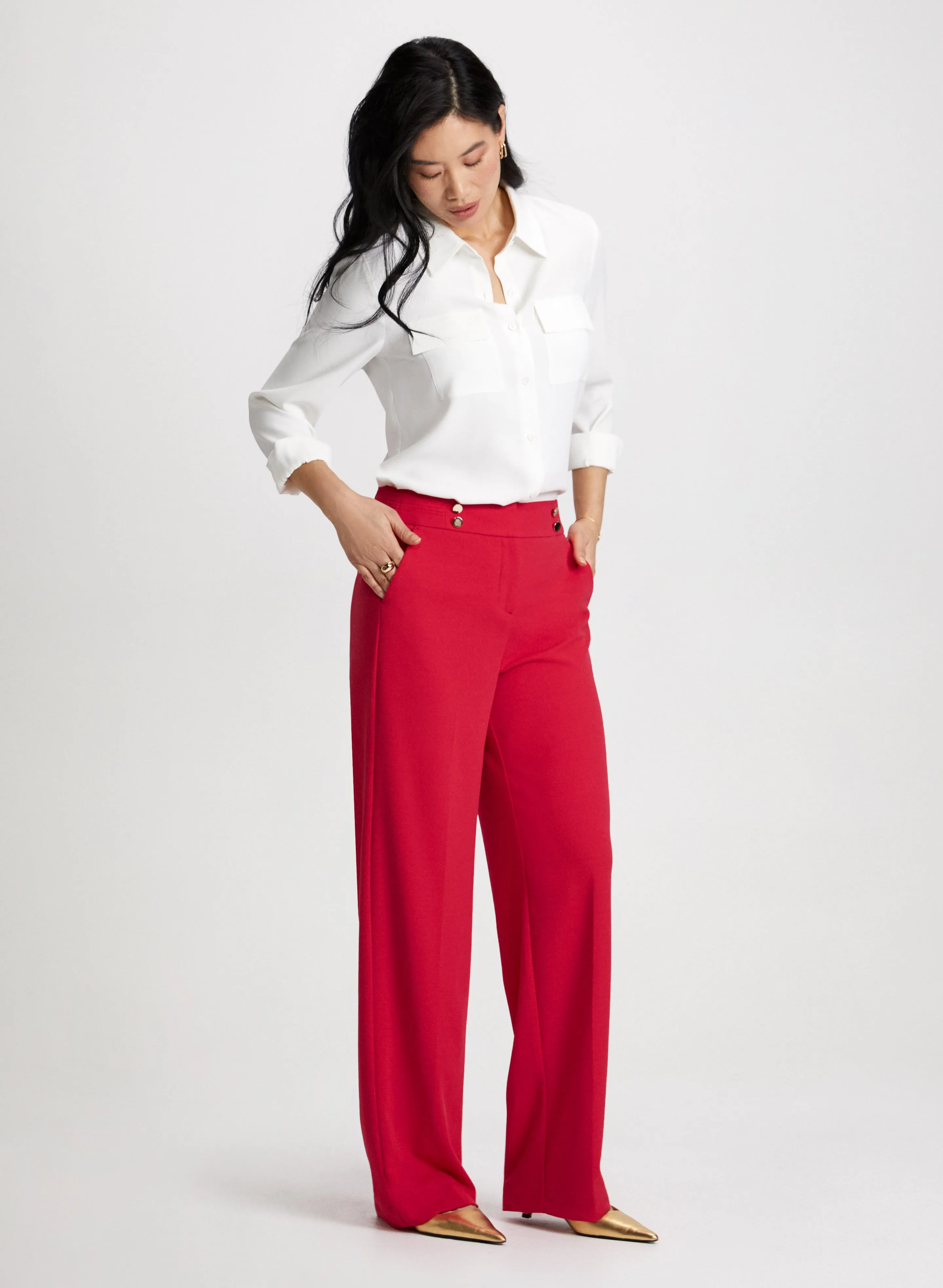 Button Detail Wide Leg Pants sold by Laura product image thumbnail 5