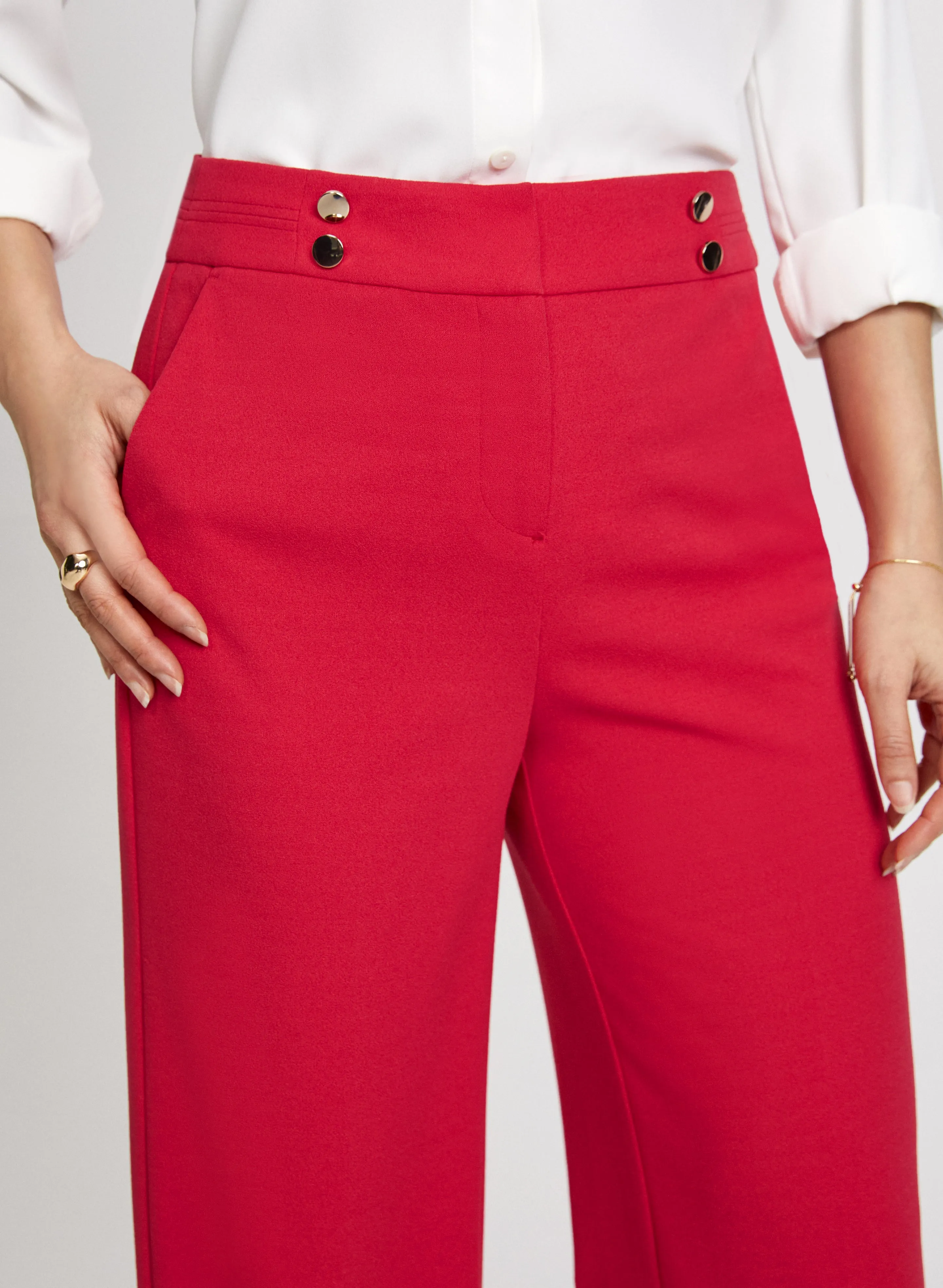 Button Detail Wide Leg Pants sold by Laura product image thumbnail 4