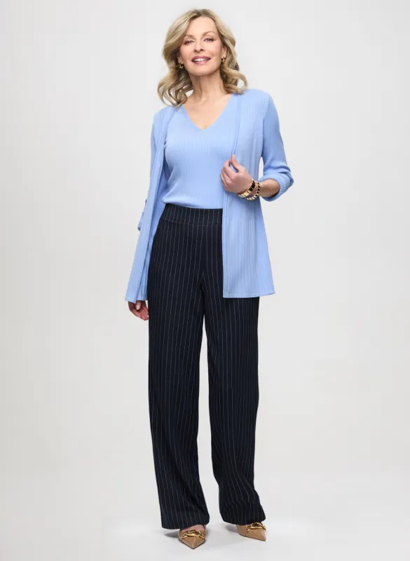 Long Sleeve Knit Cardigan & Stripe Print Pants sold by Laura