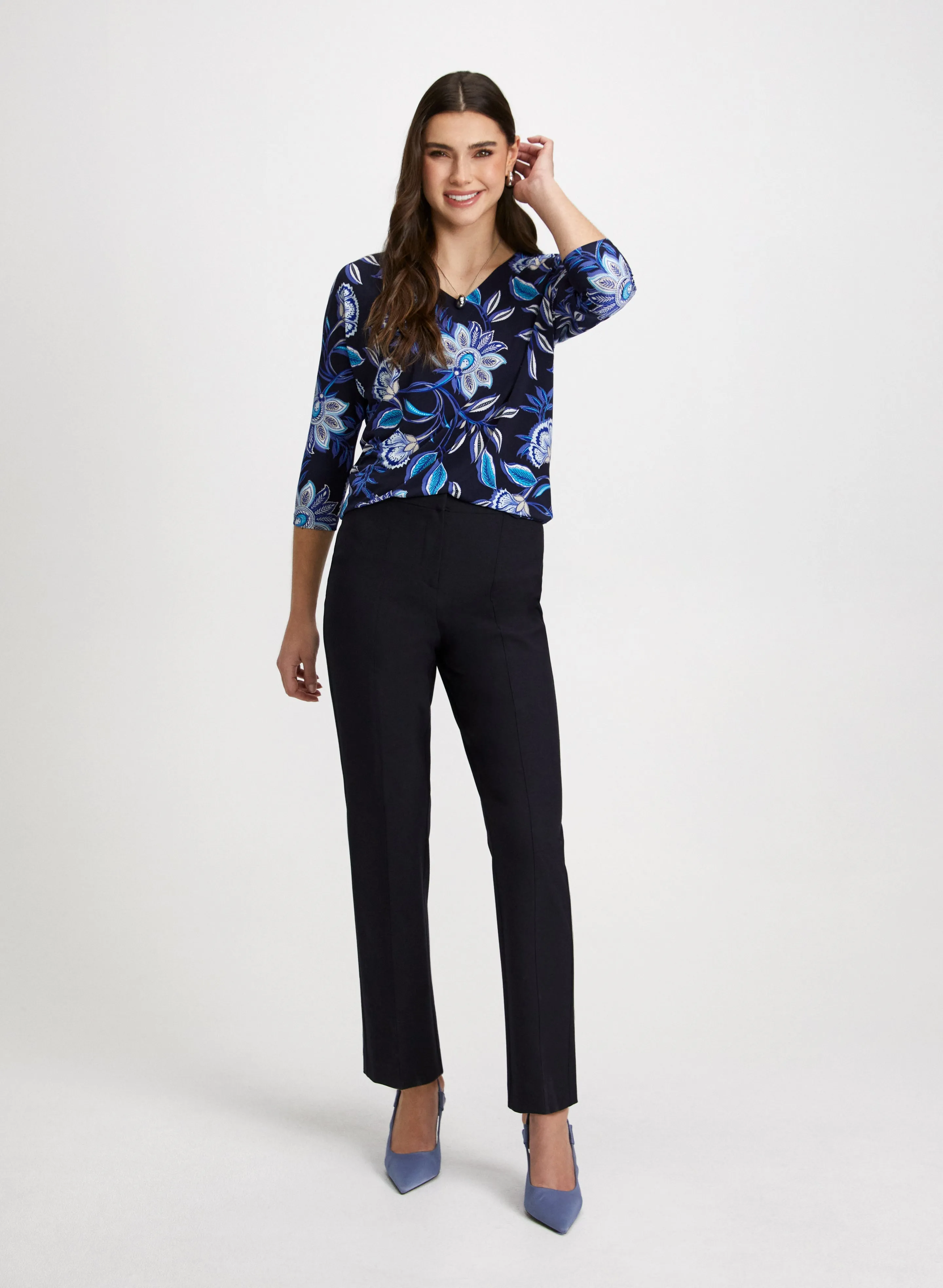 Floral Paisley Top & Straight Leg Pants sold by Laura